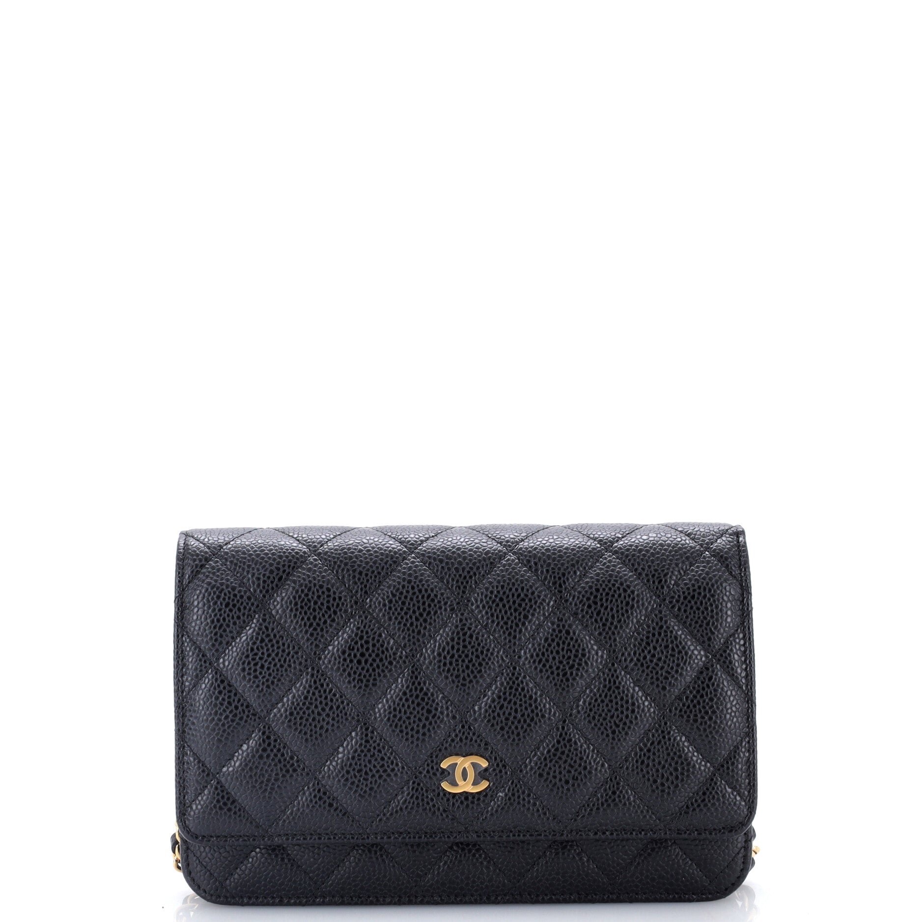 Wallet on Chain Quilted Caviar