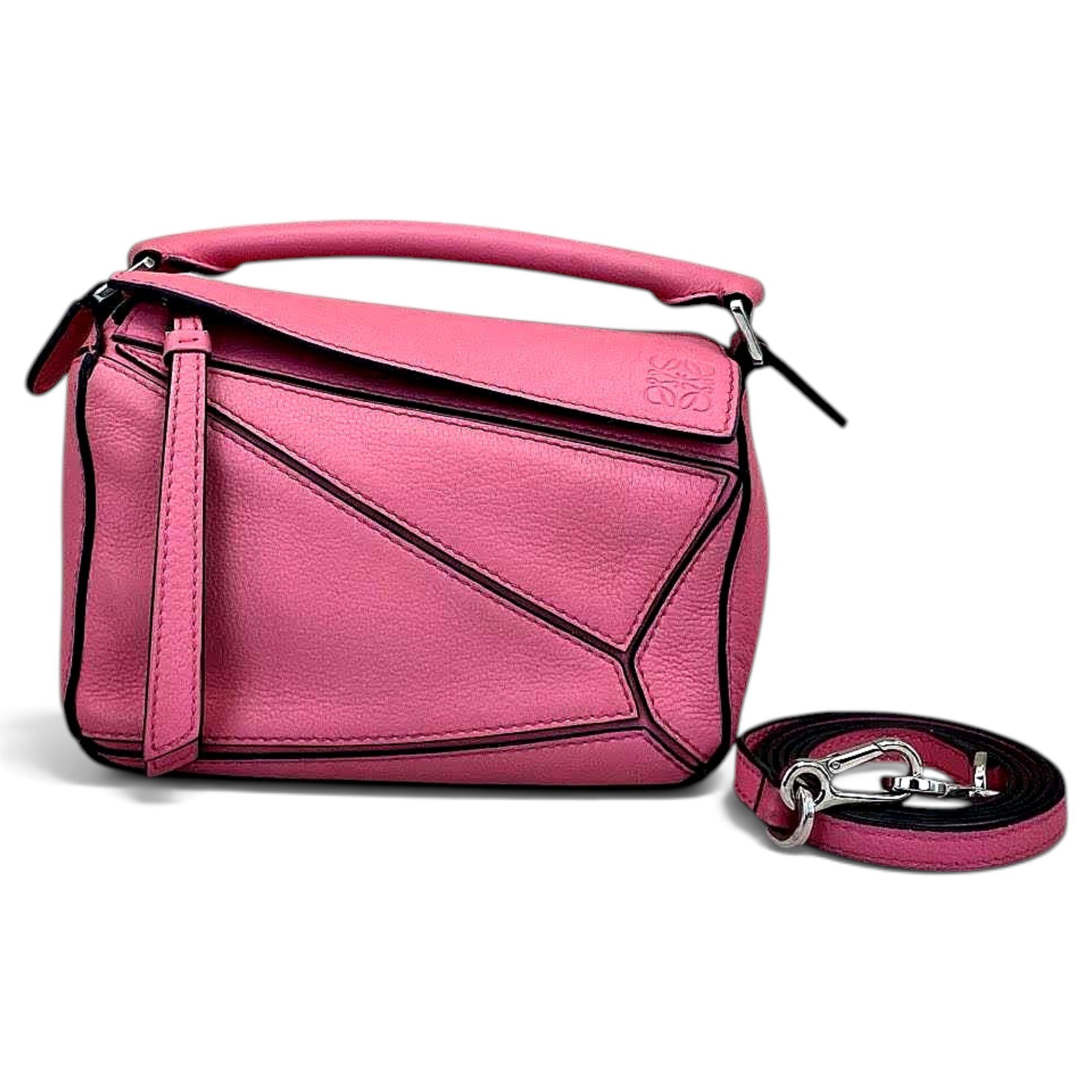 Puzzle leather handbag
