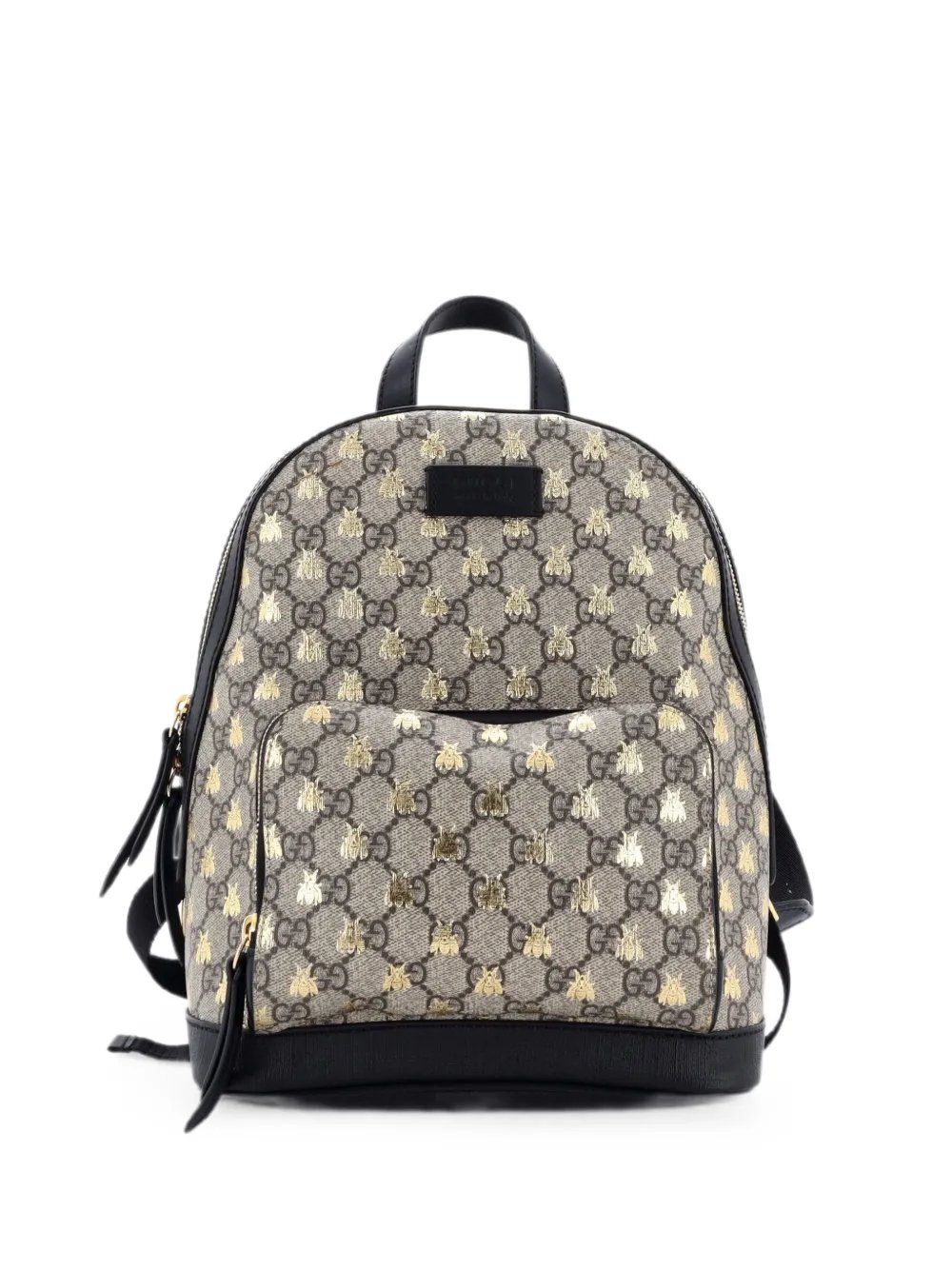 Zip Pocket Printed GG Coated Canvas Small backpack