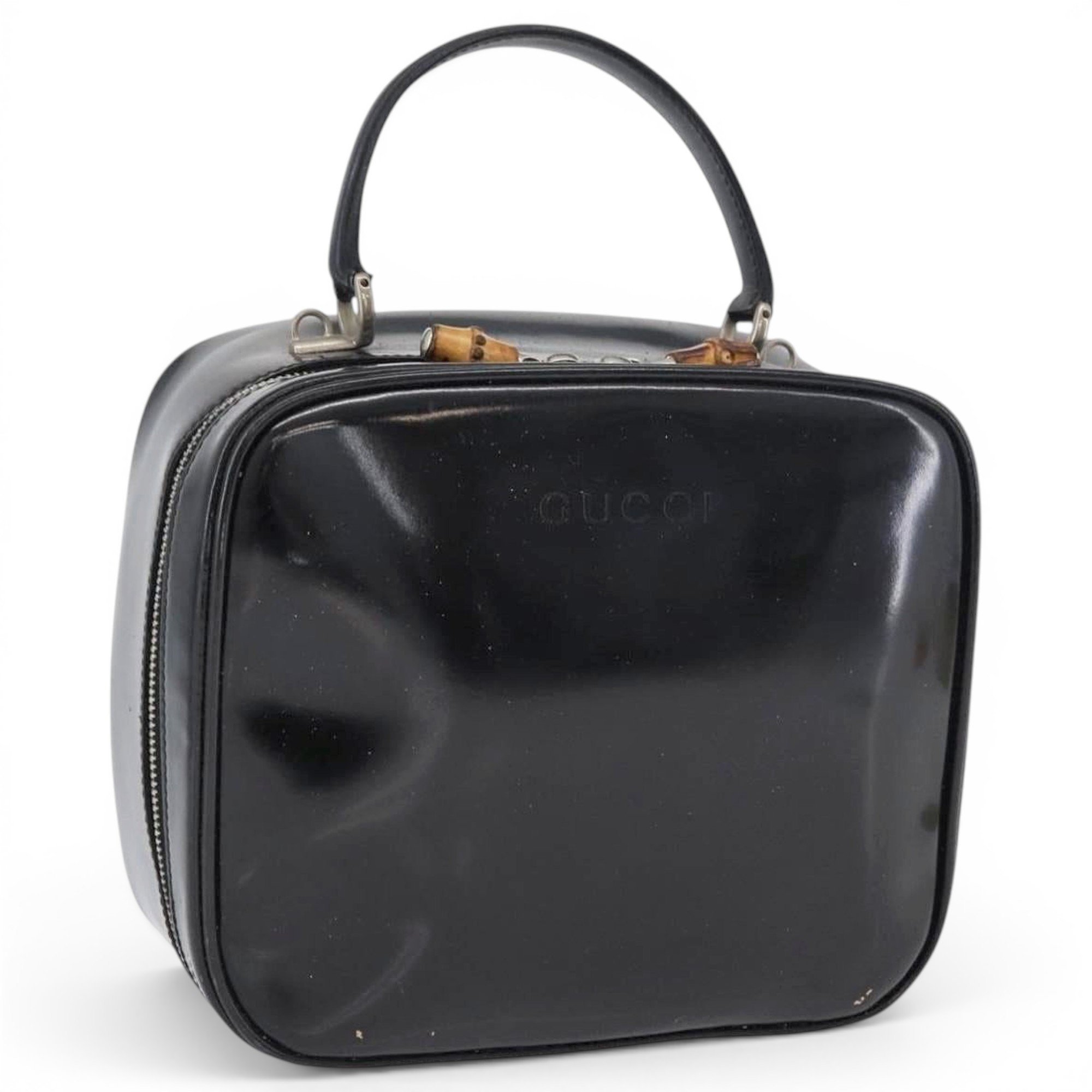 Patent leather handbag