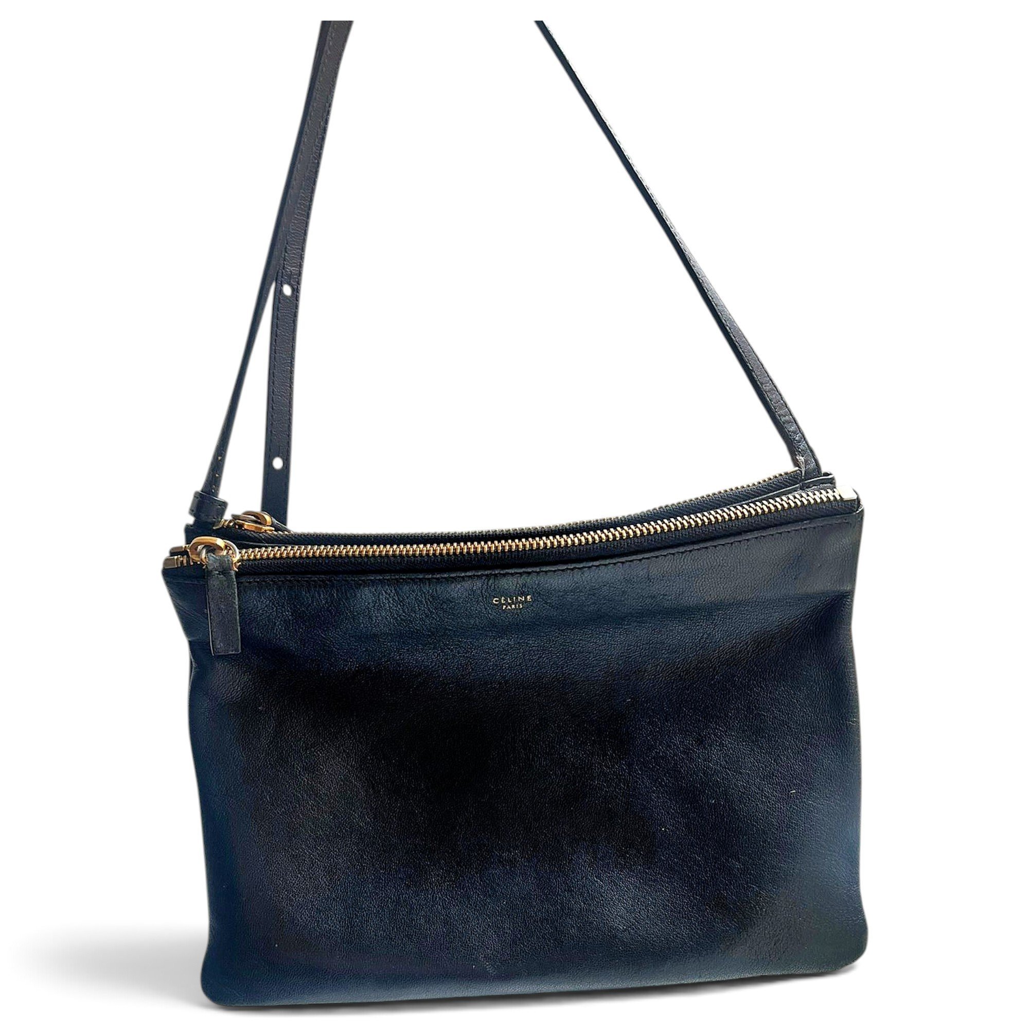 Trio leather crossbody bag