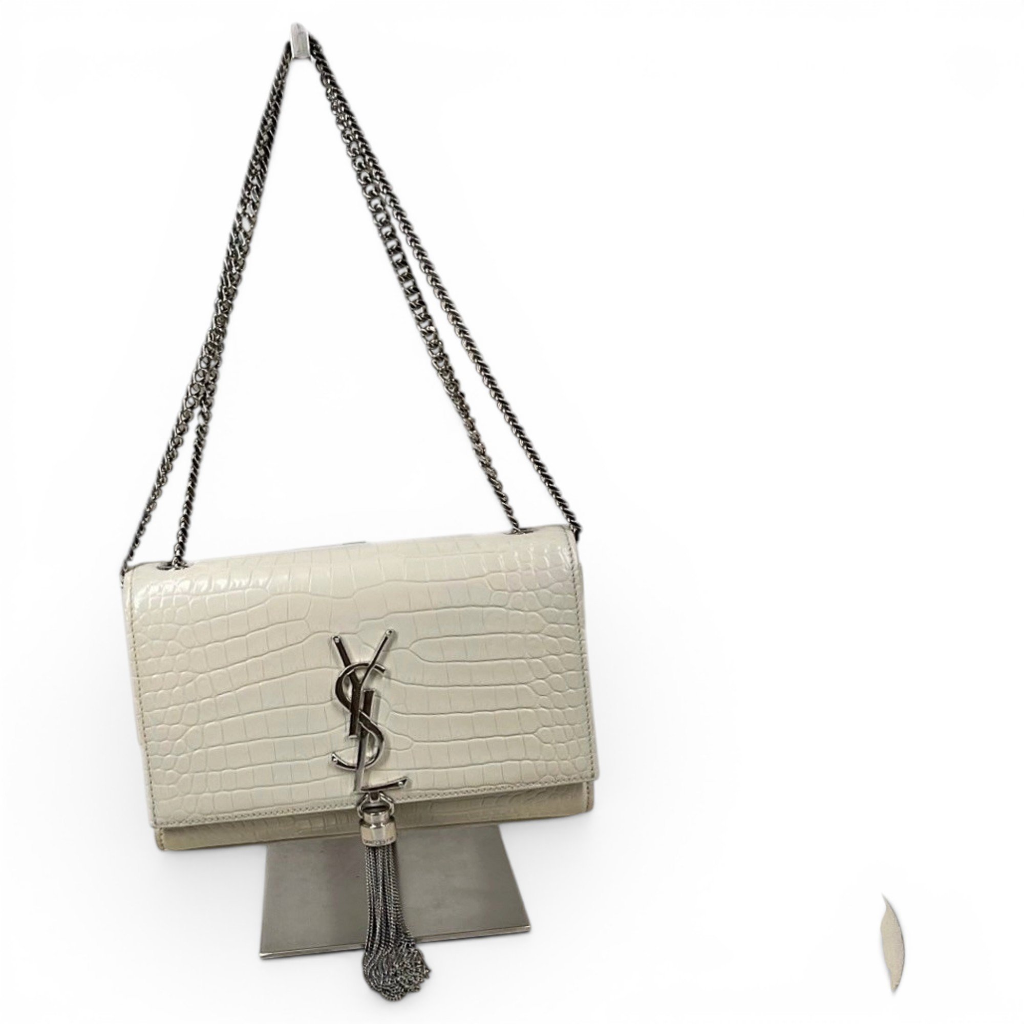 Pompom Kate leather handbag