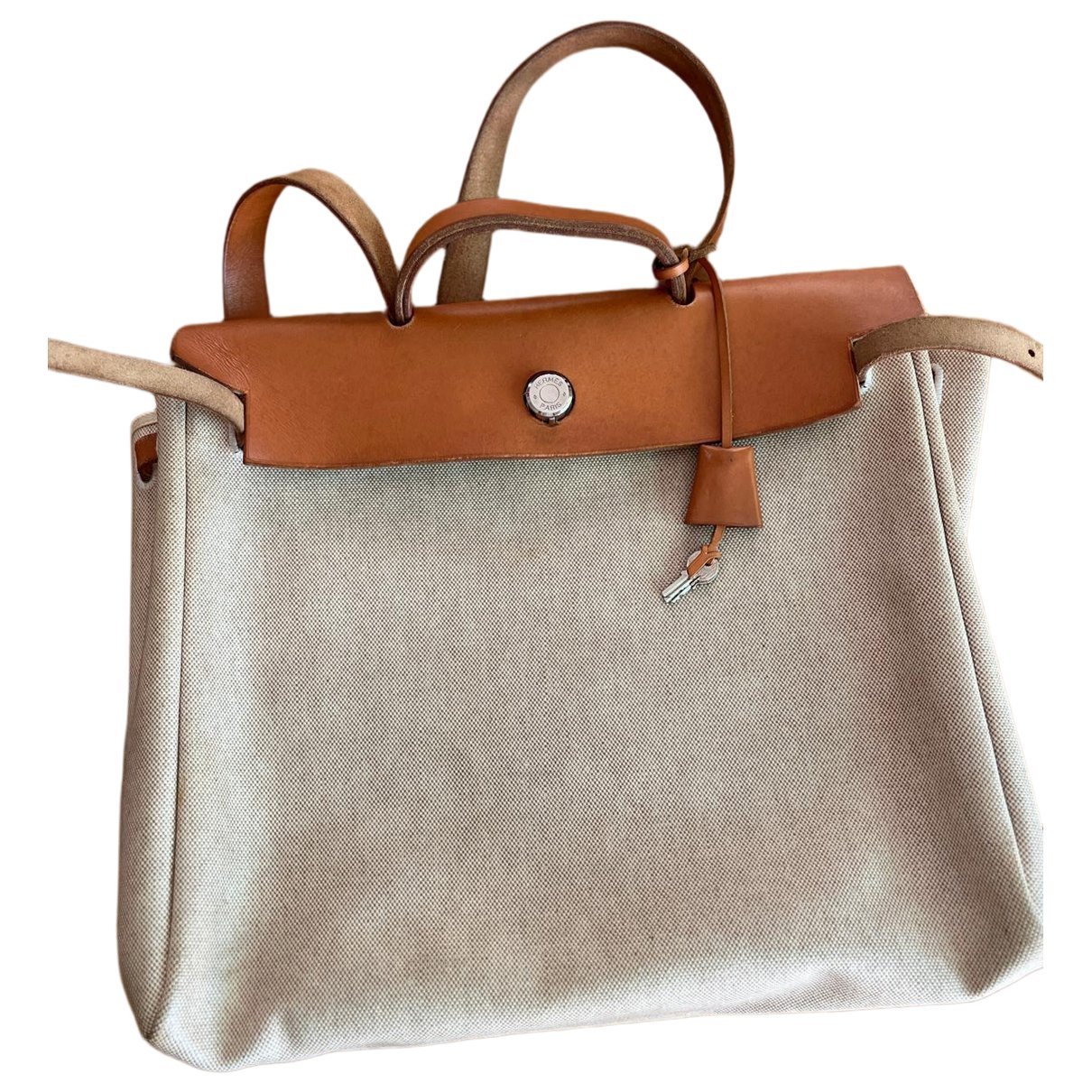Hermes Herbag cloth handbag