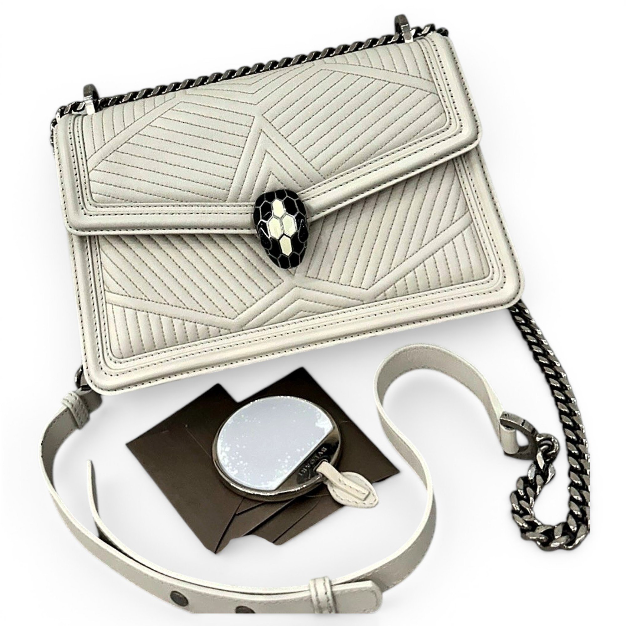 Serpenti leather handbag