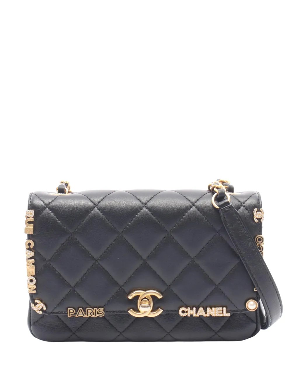 2021-2026 Mini Quilted Lambskin Paris Monaco Flap crossbody bag