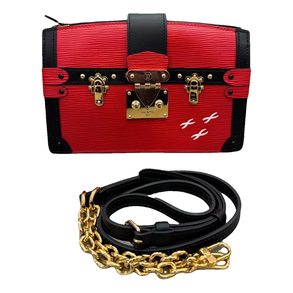 Petite Malle leather crossbody bag