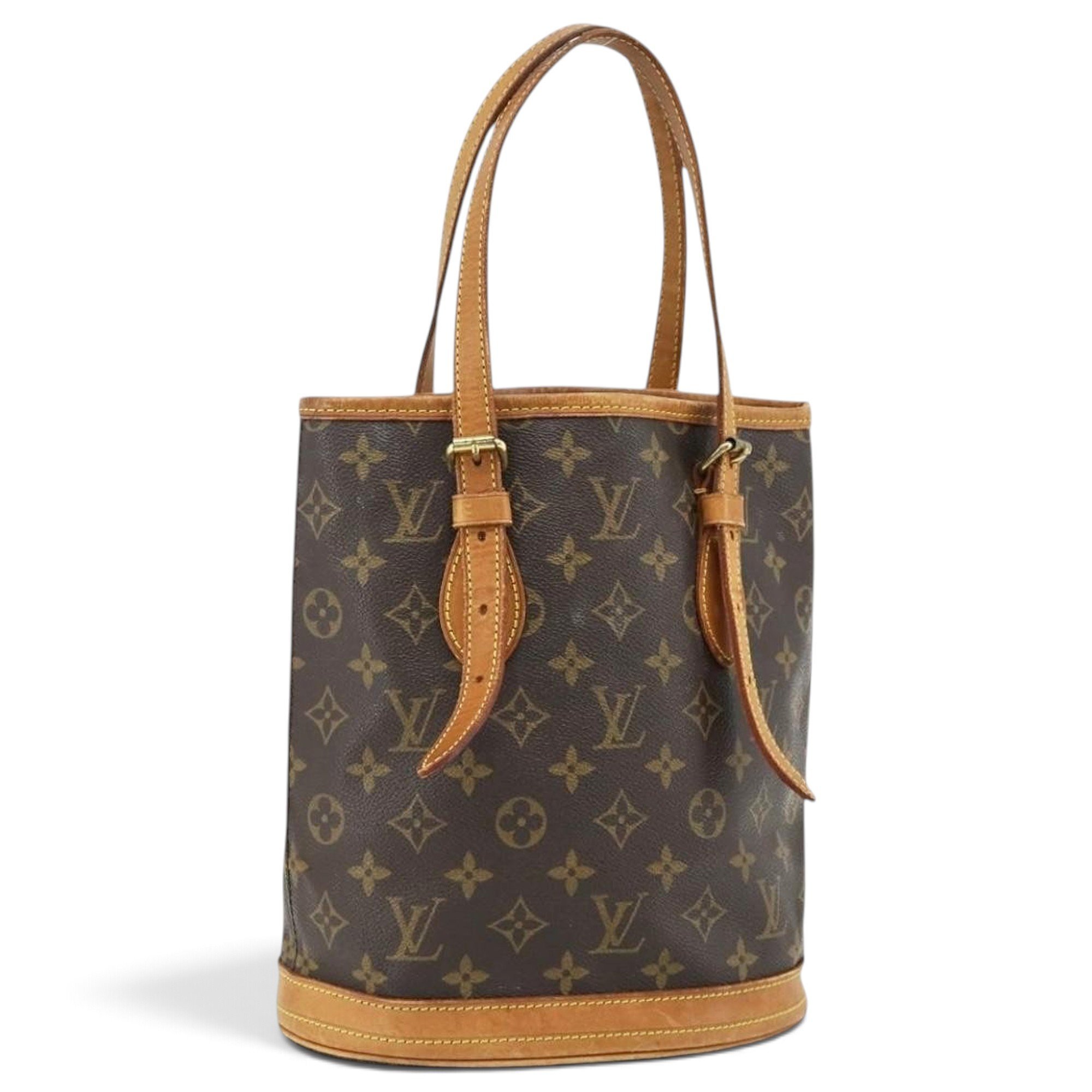 Bucket leather handbag