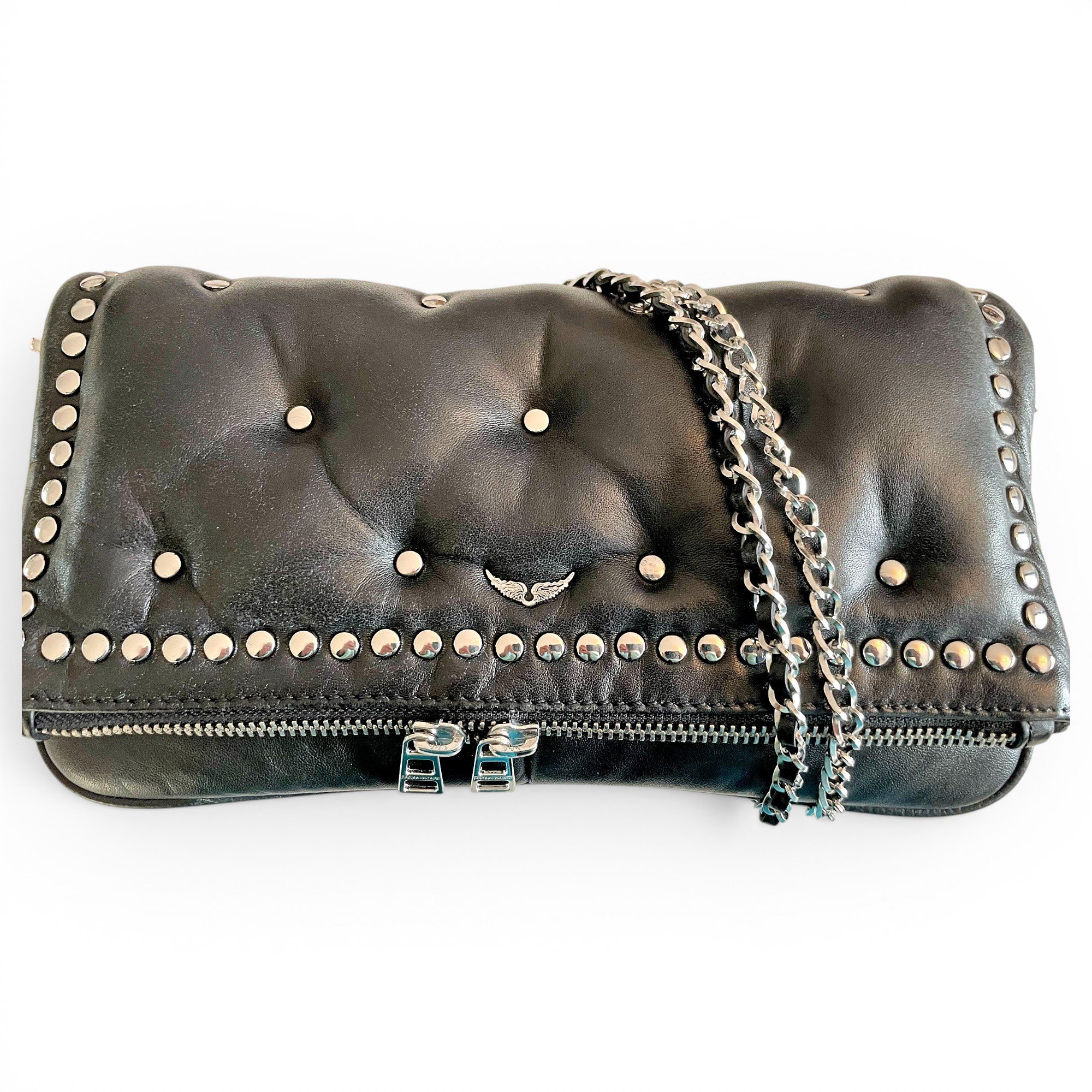 Rock leather crossbody bag