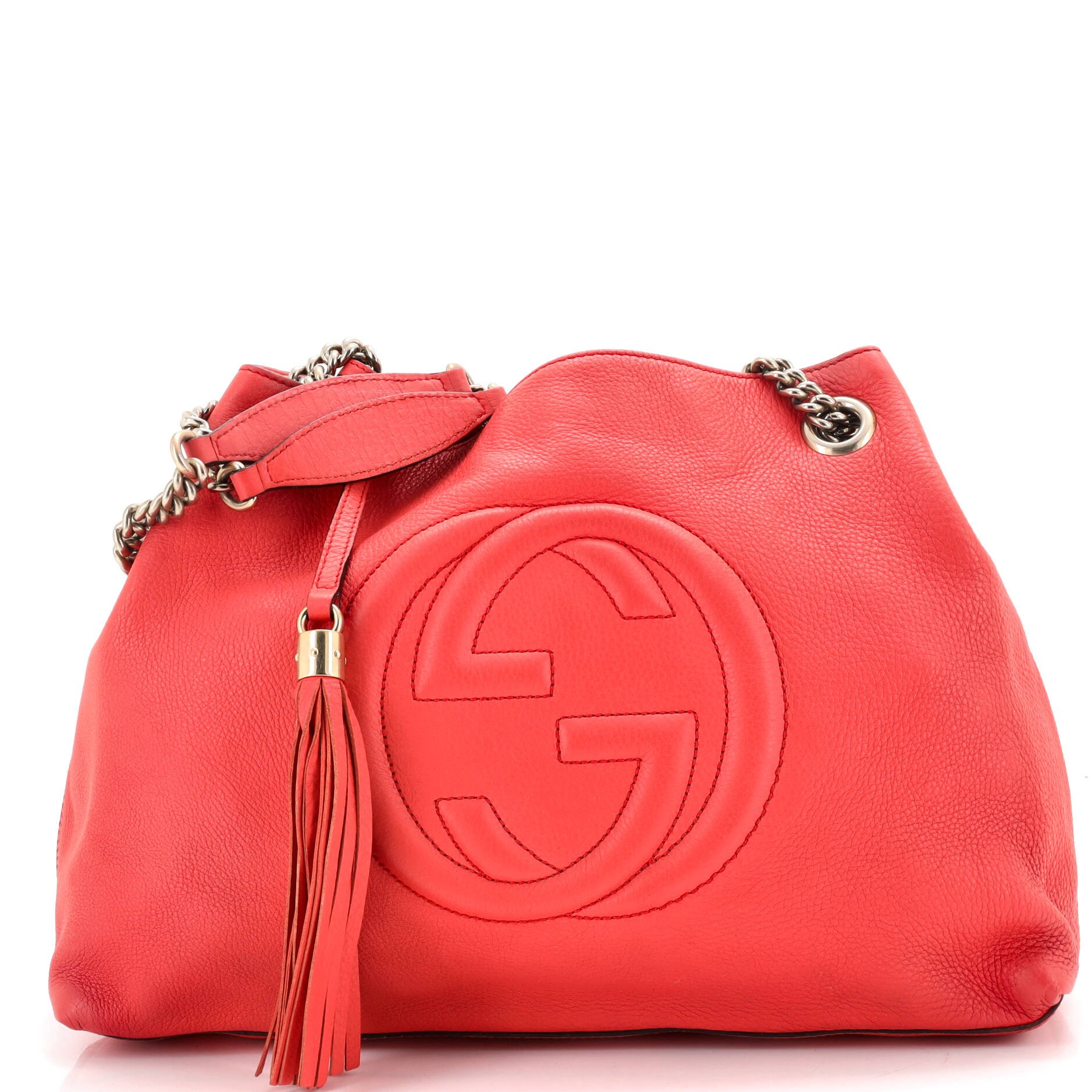 Soho Chain Strap Shoulder Bag Leather Medium