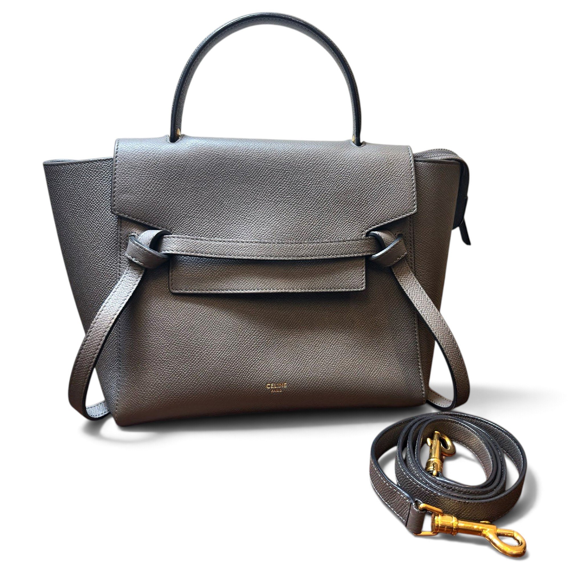 Belt leather handbag