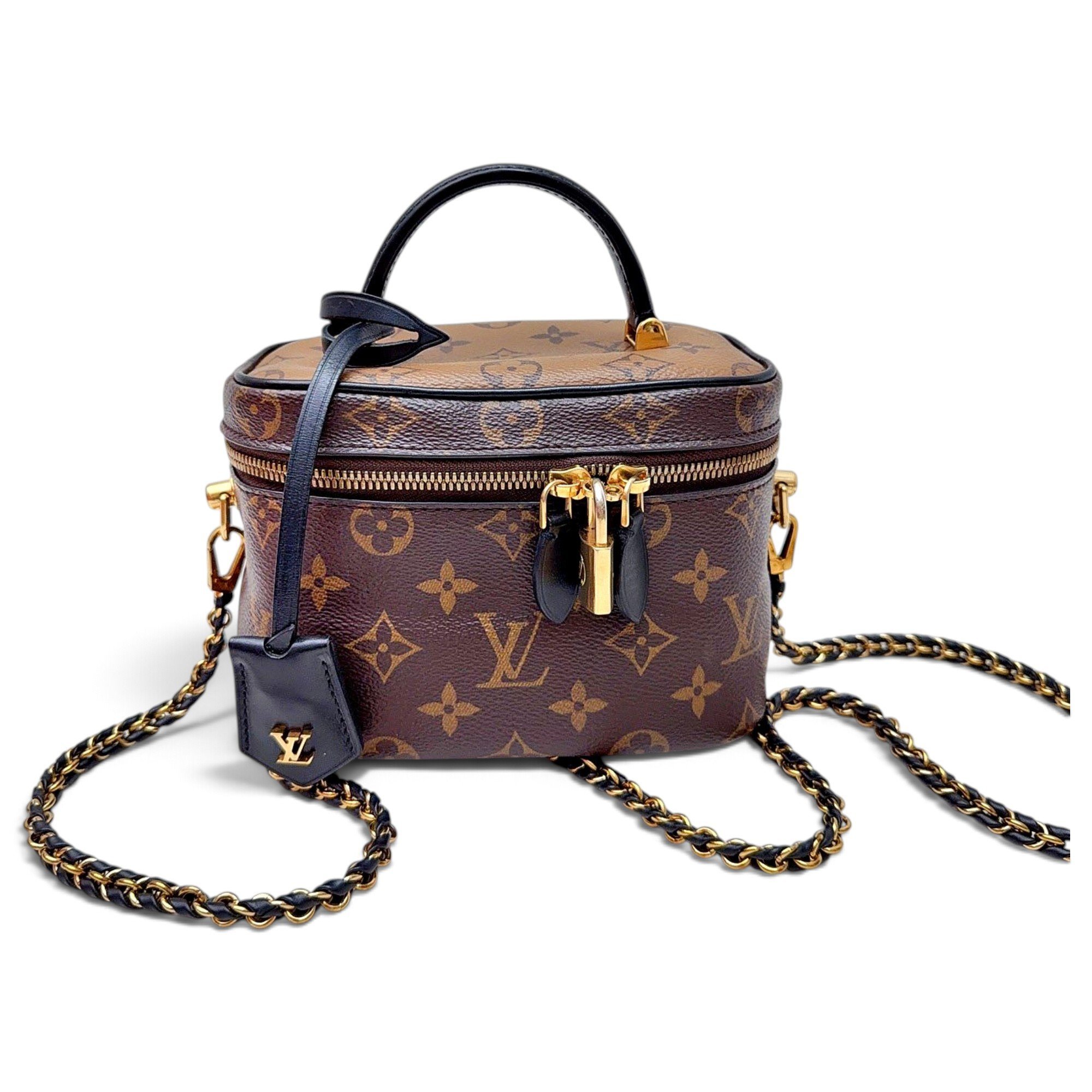 Vanity leather handbag