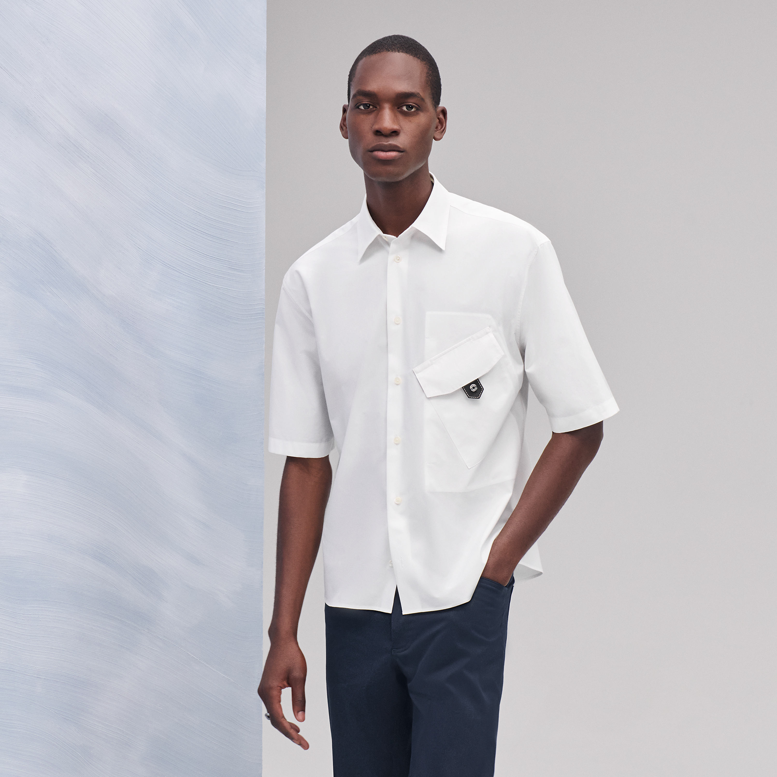 Chemise corps droit manches courtes