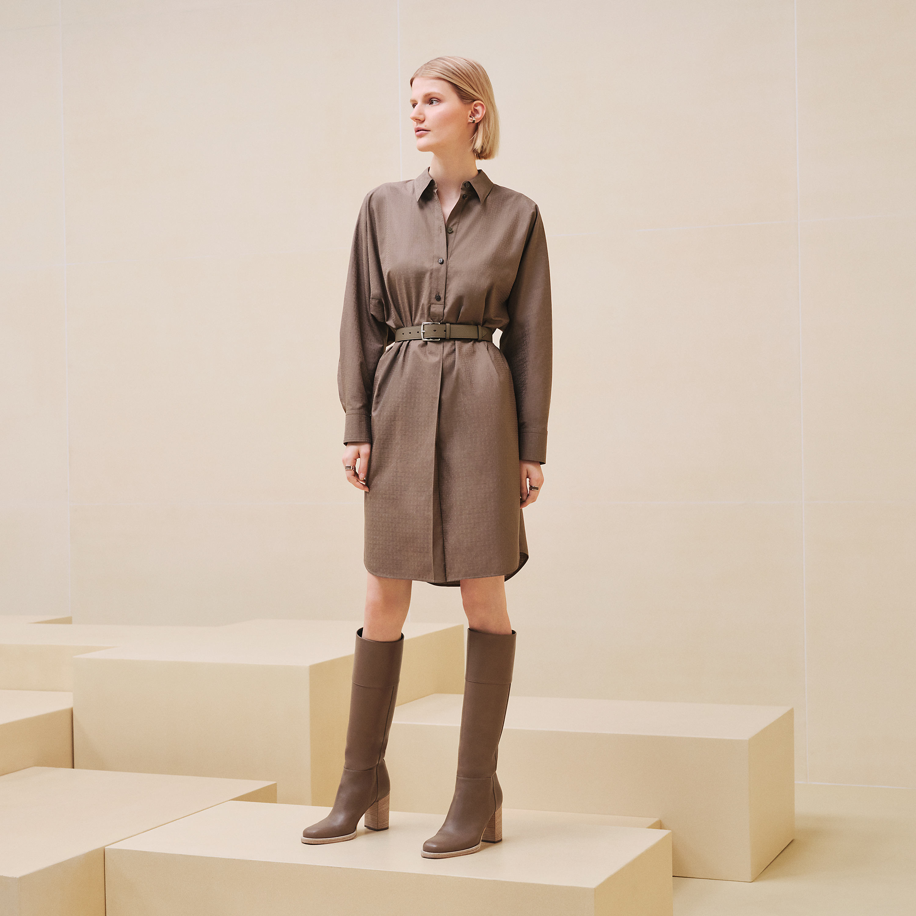 "Mosaique" buttoned dress