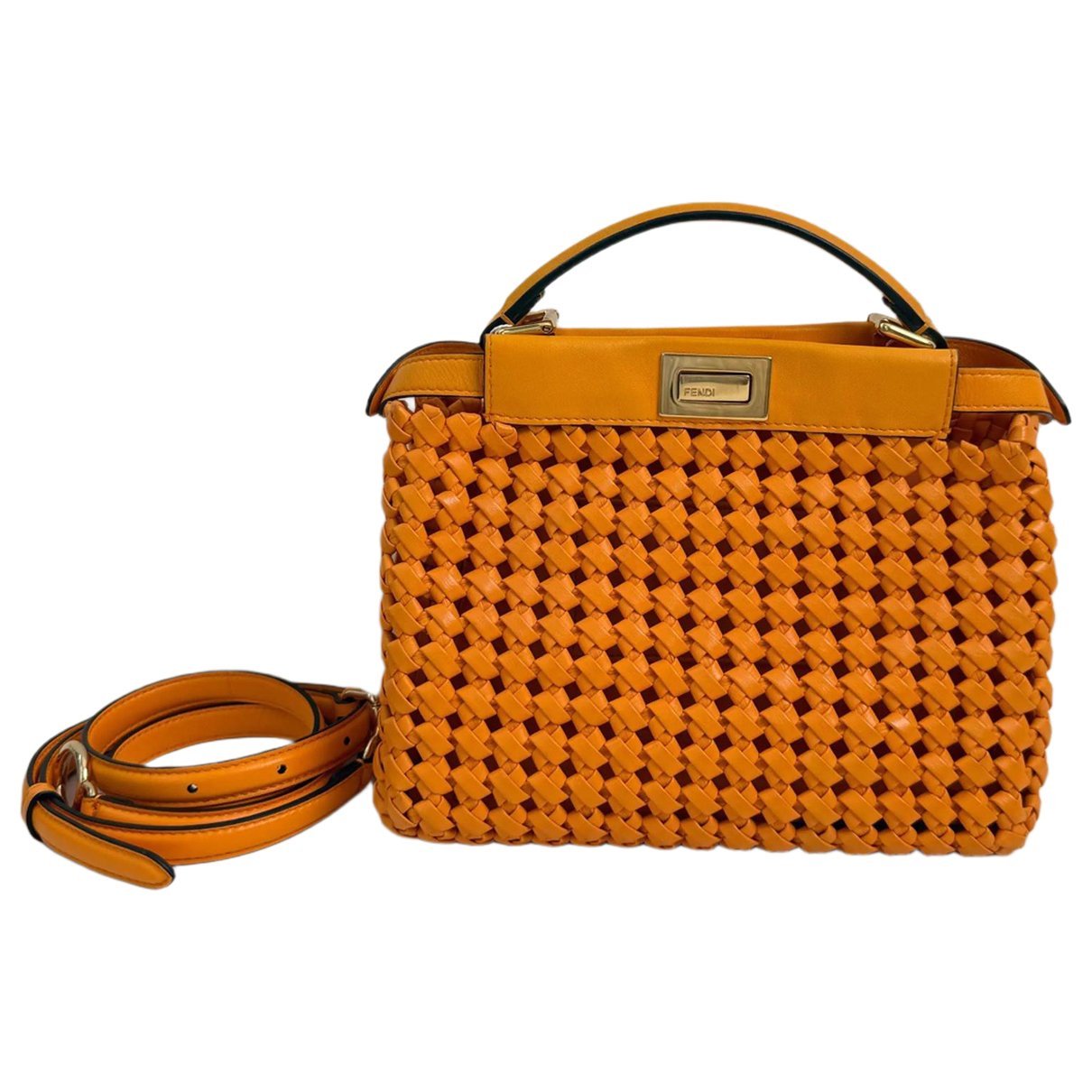 Peekaboo leather handbag