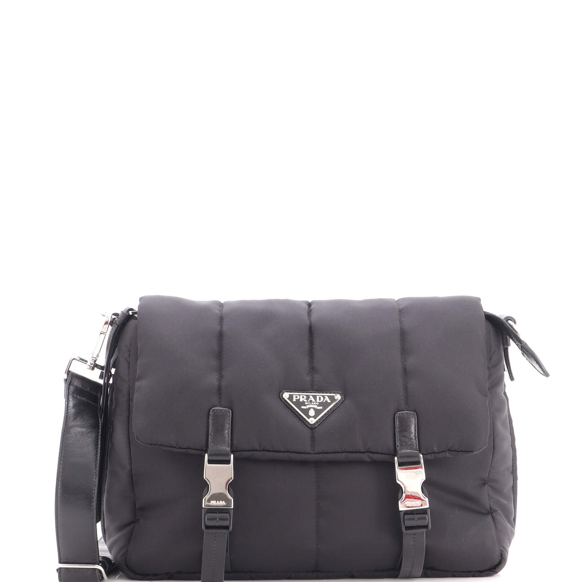 Zip Buckle Messenger Bag Tessuto Medium