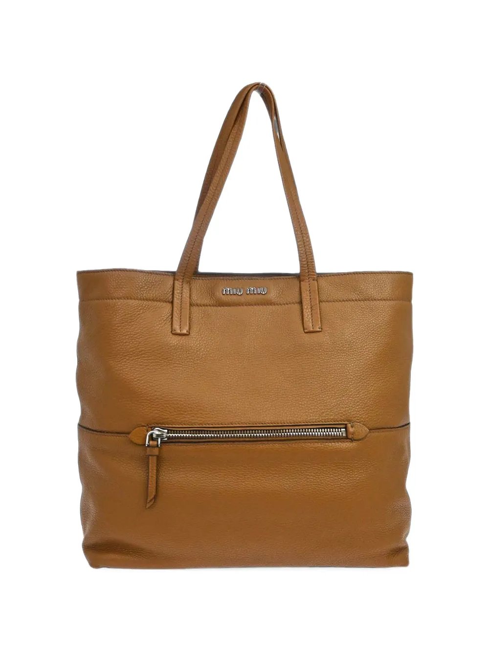 2010-2020s grained leather shopper tote bag