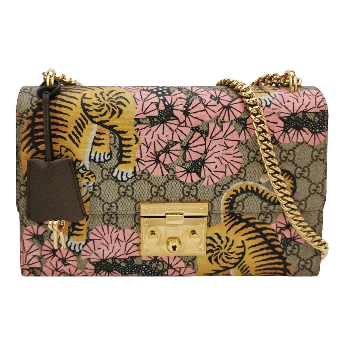 Padlock leather handbag