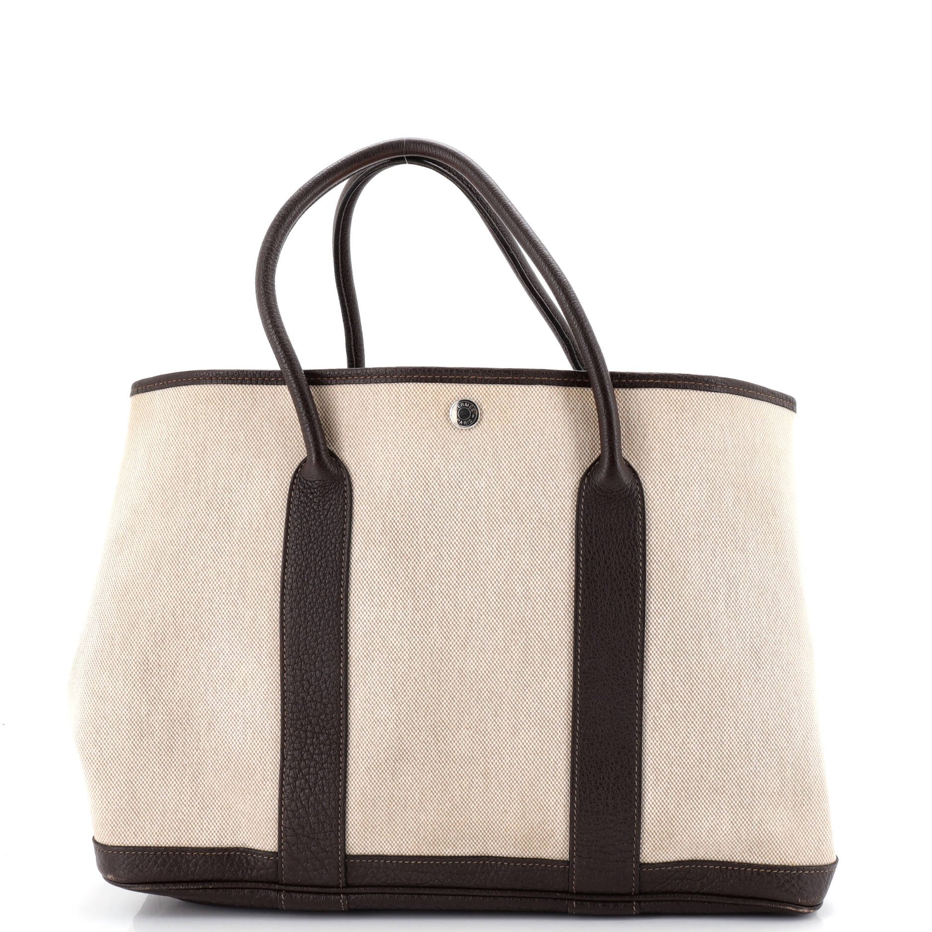 Hermes Garden Party Tote Toile and Leather 36