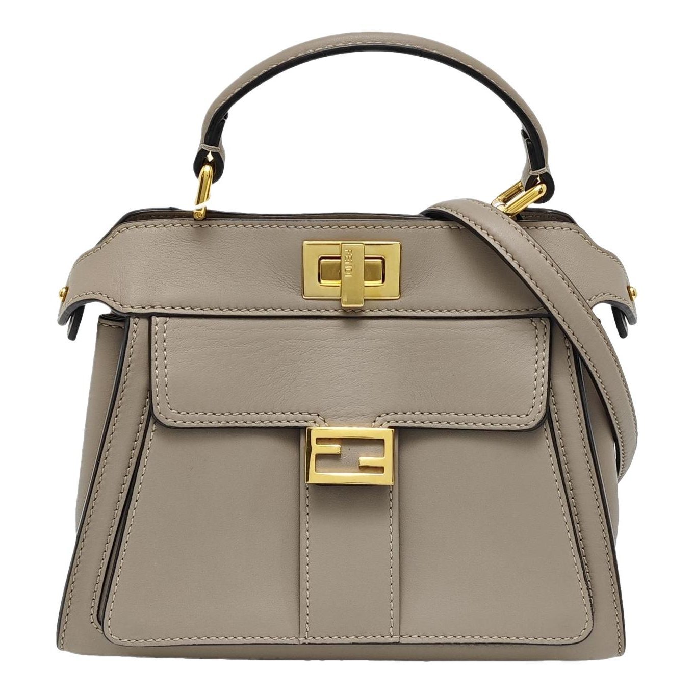 Peekaboo regular pocket leather crossbody bag