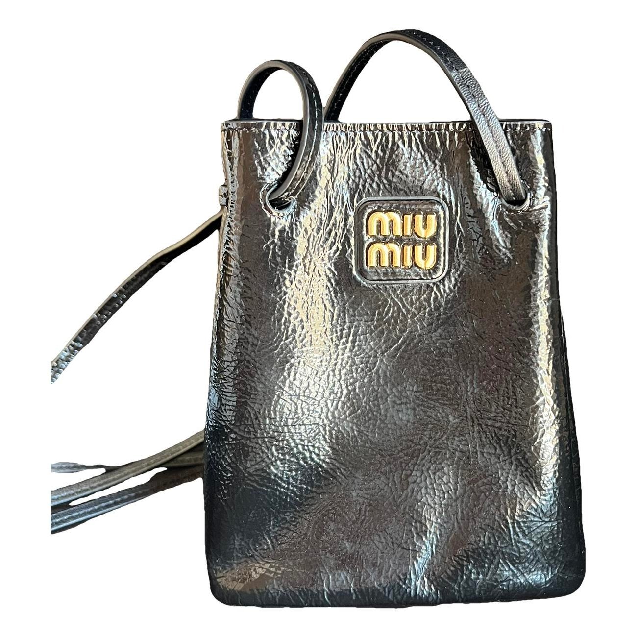 Leather clutch bag