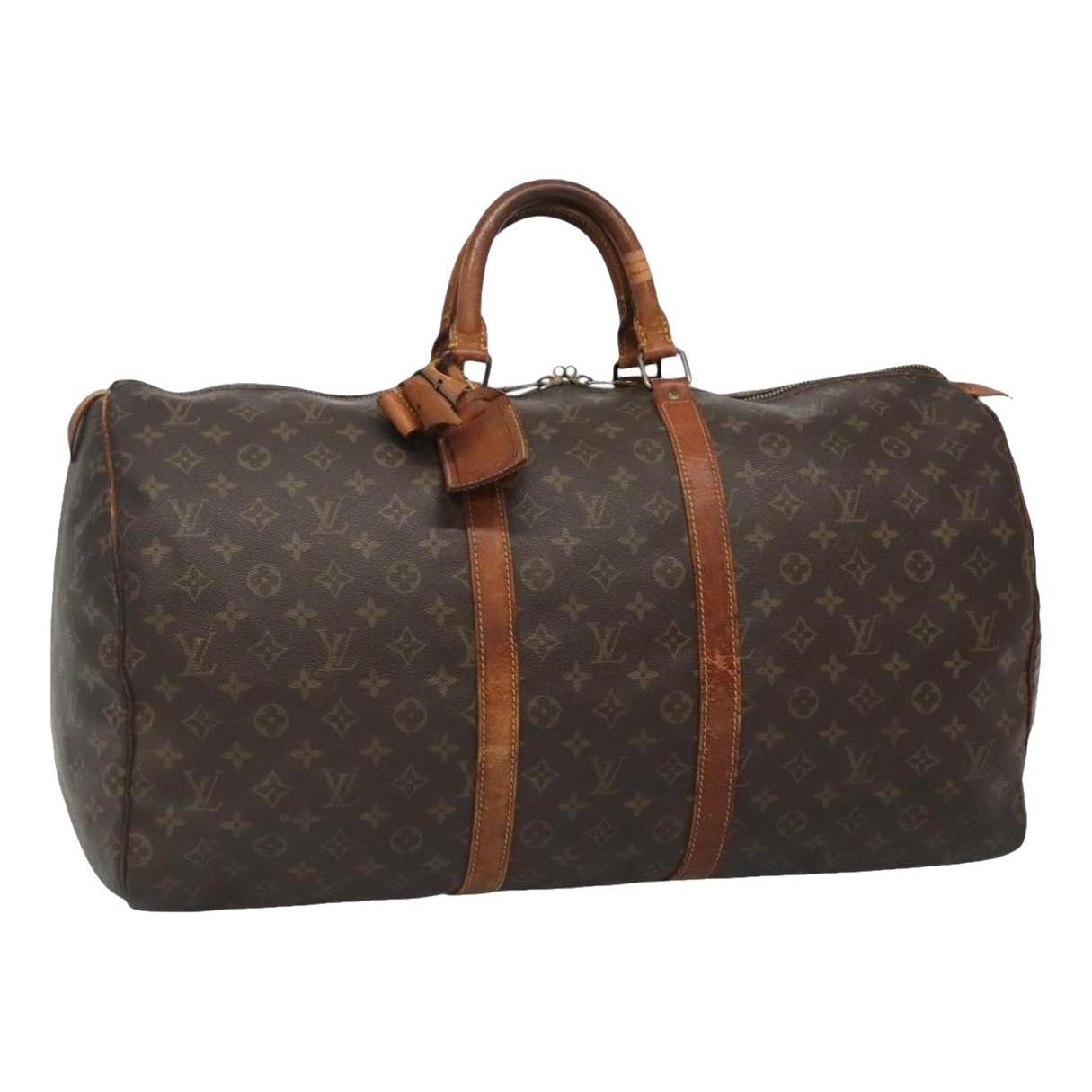 Keepall leather travel bag