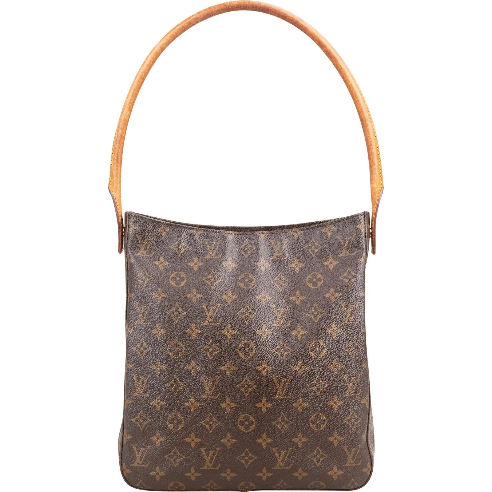 Looping leather handbag