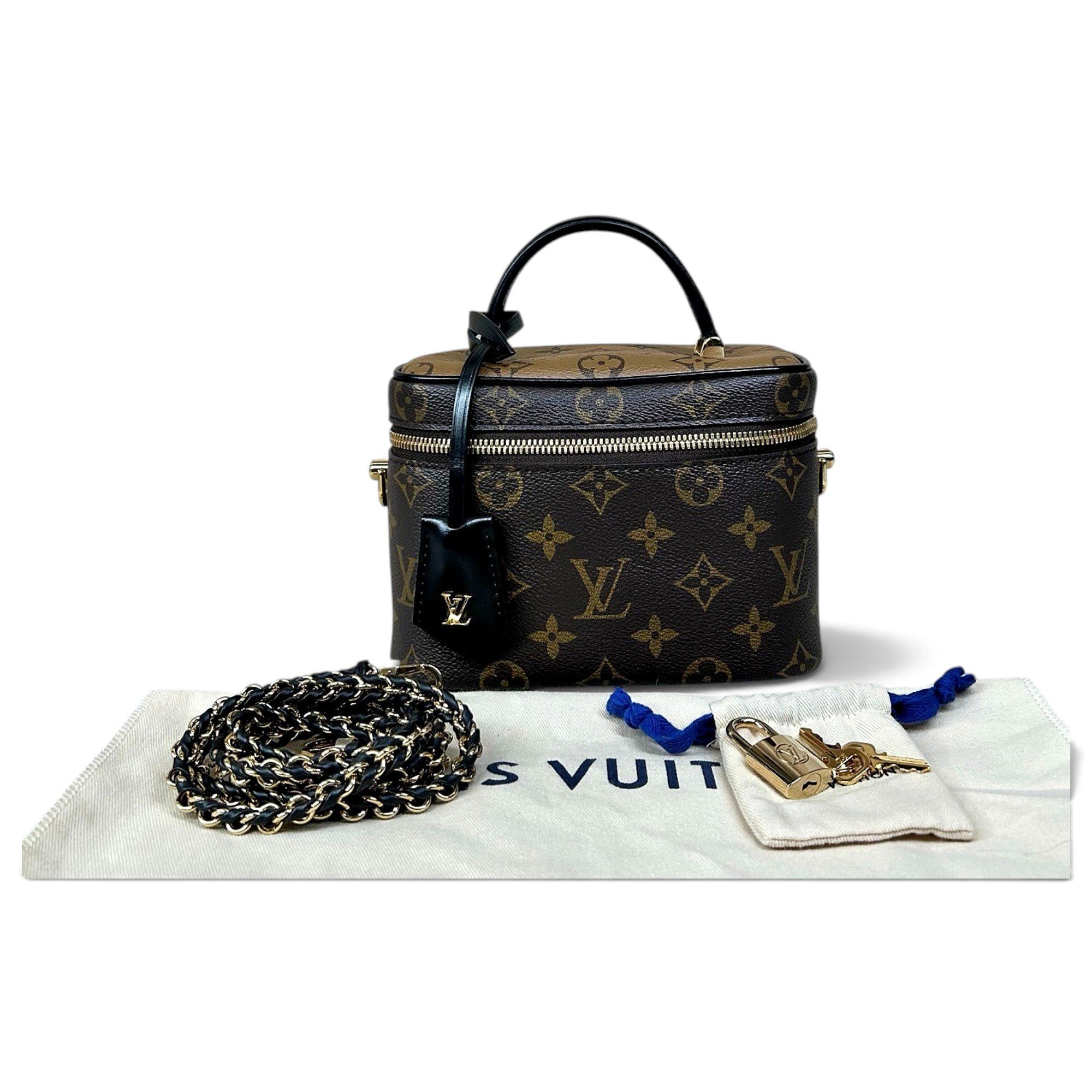 Vanity leather handbag