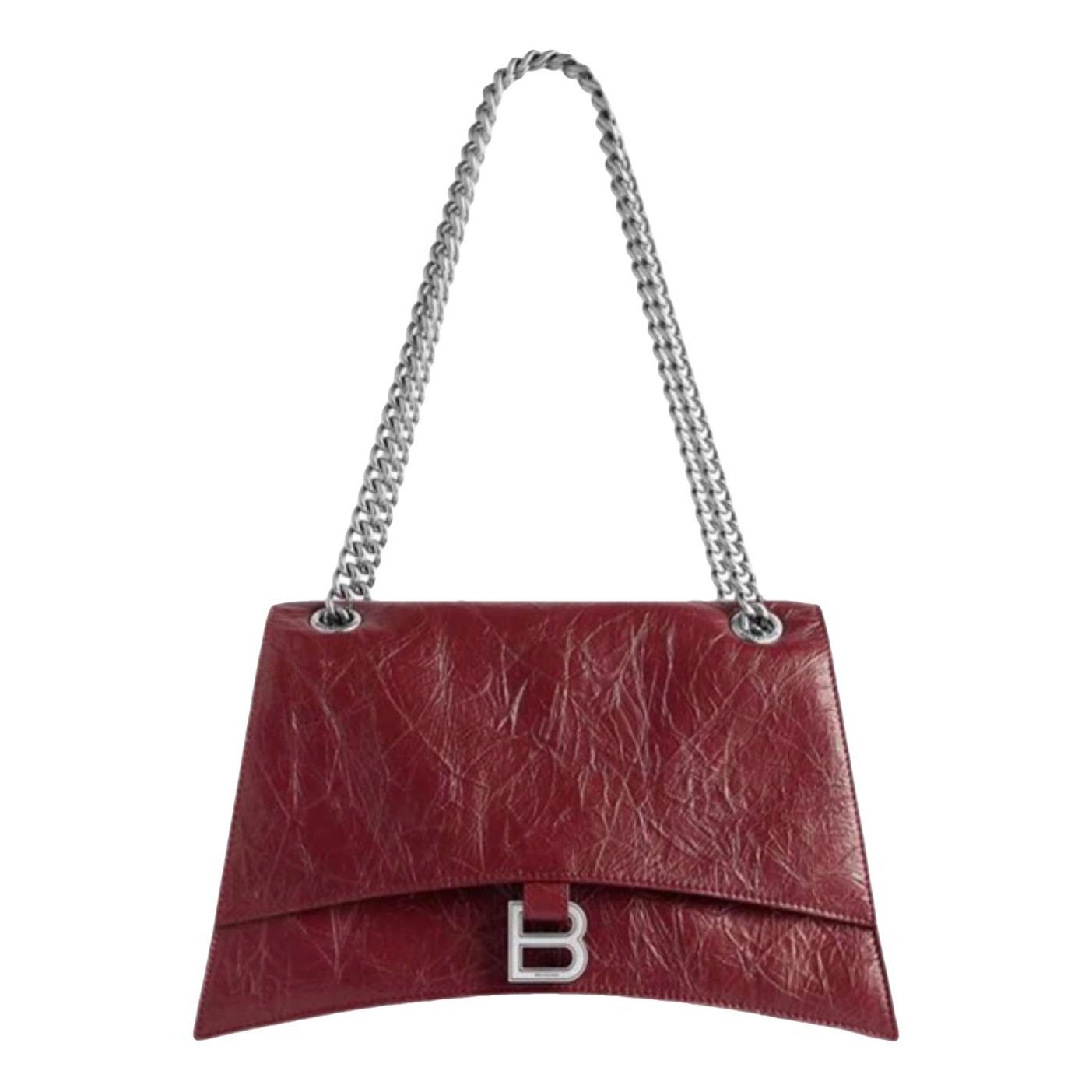 Crush leather handbag