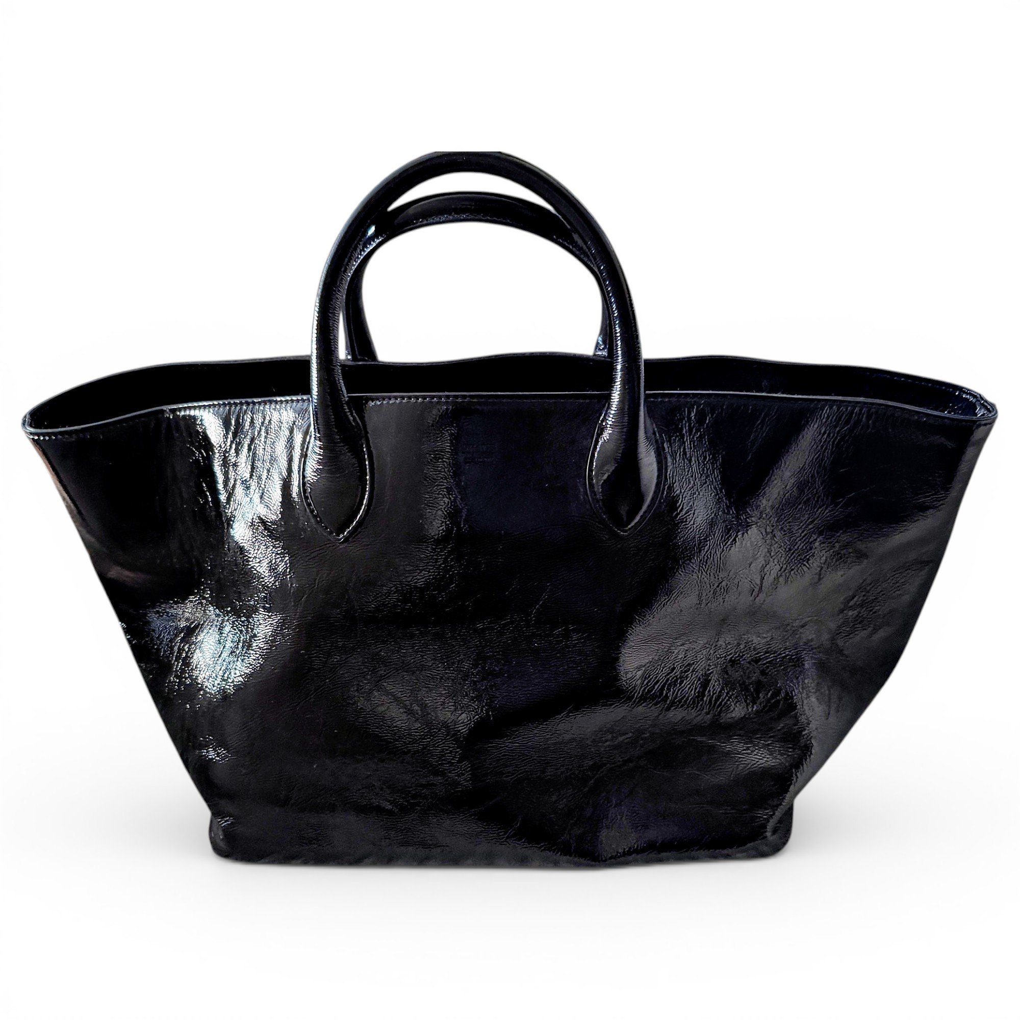 Amelia patent leather tote
