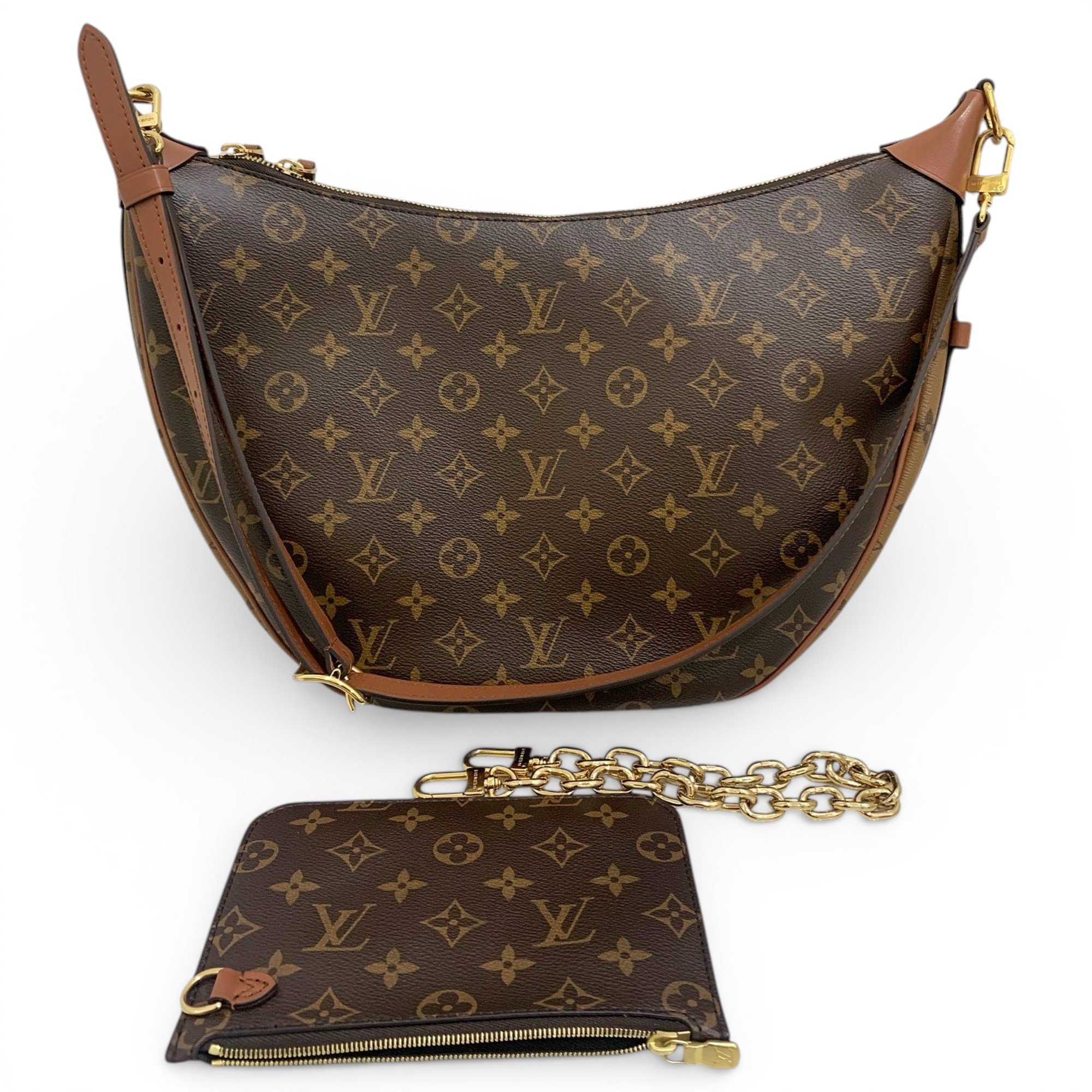 Loop leather handbag