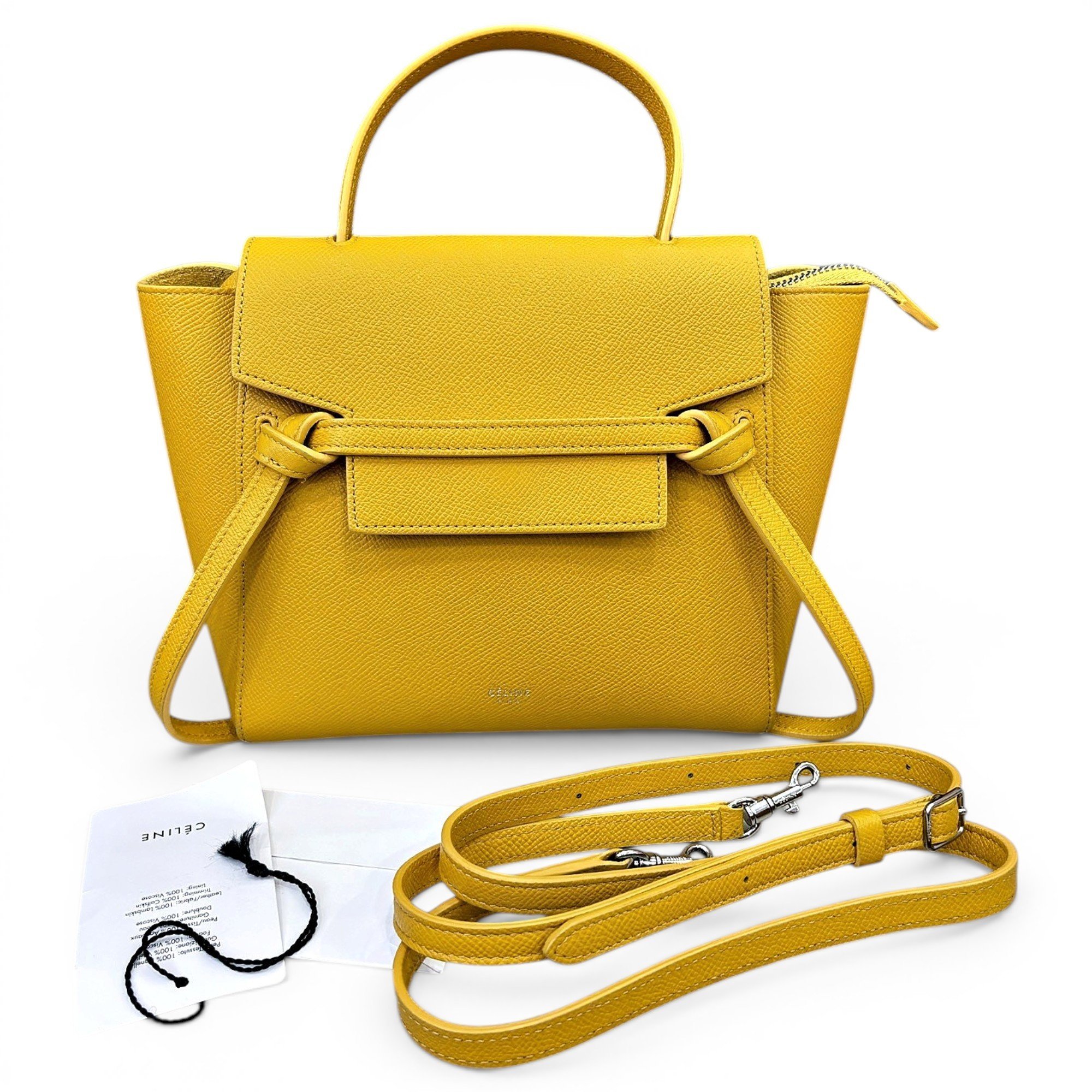 Belt leather handbag