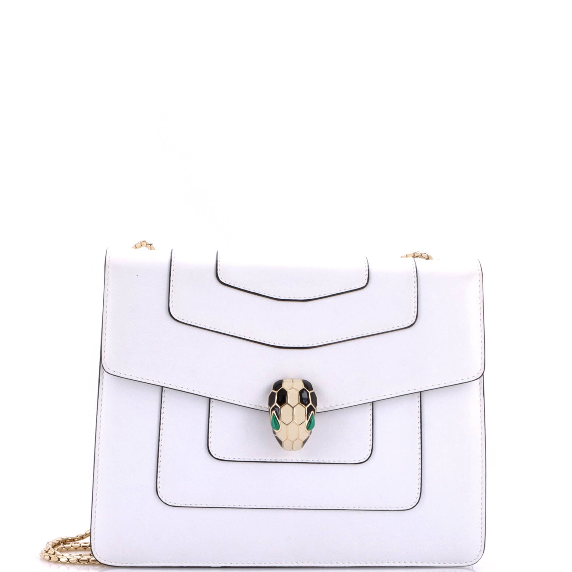 Serpenti Forever Square Shoulder Bag Leather Medium