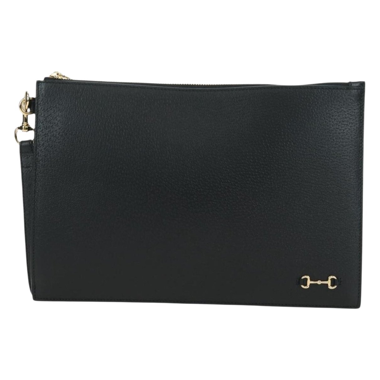 Leather clutch bag