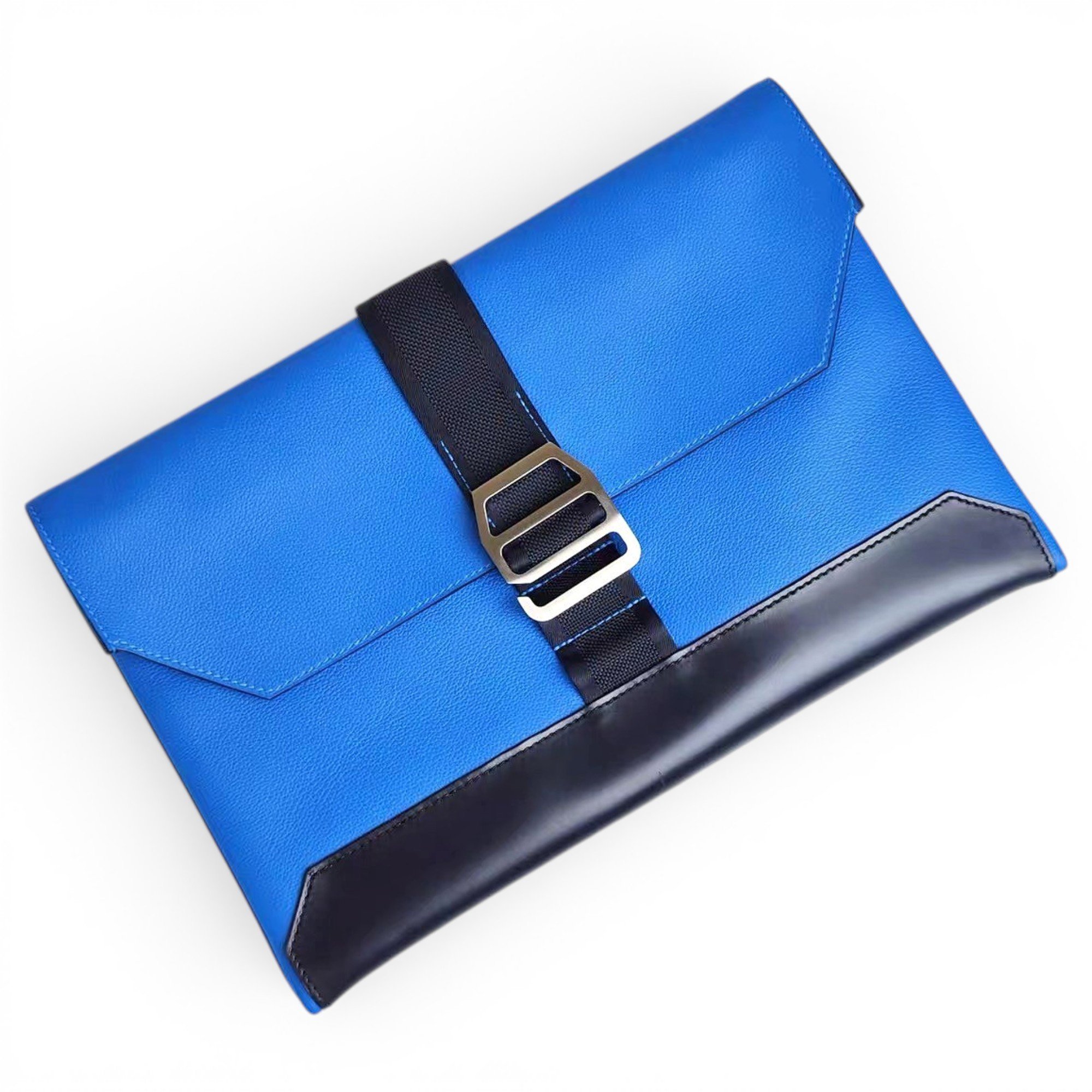 Leather clutch bag