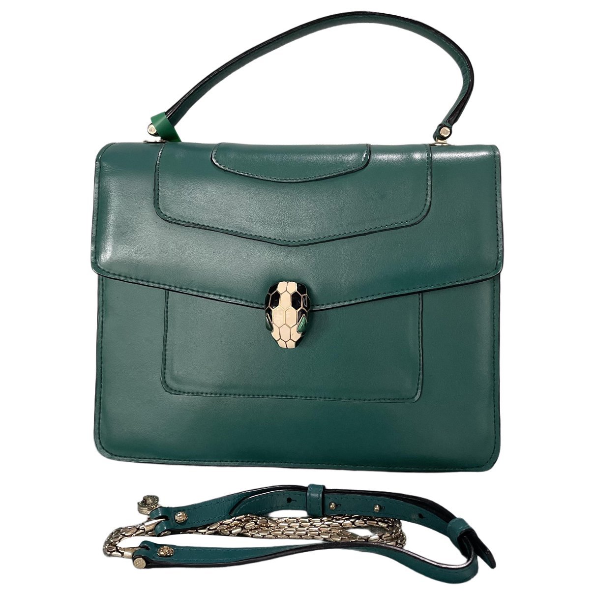 Serpenti leather handbag