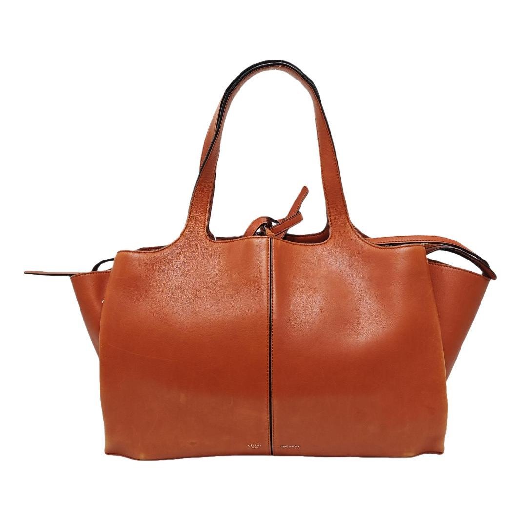 Tri-Fold leather tote