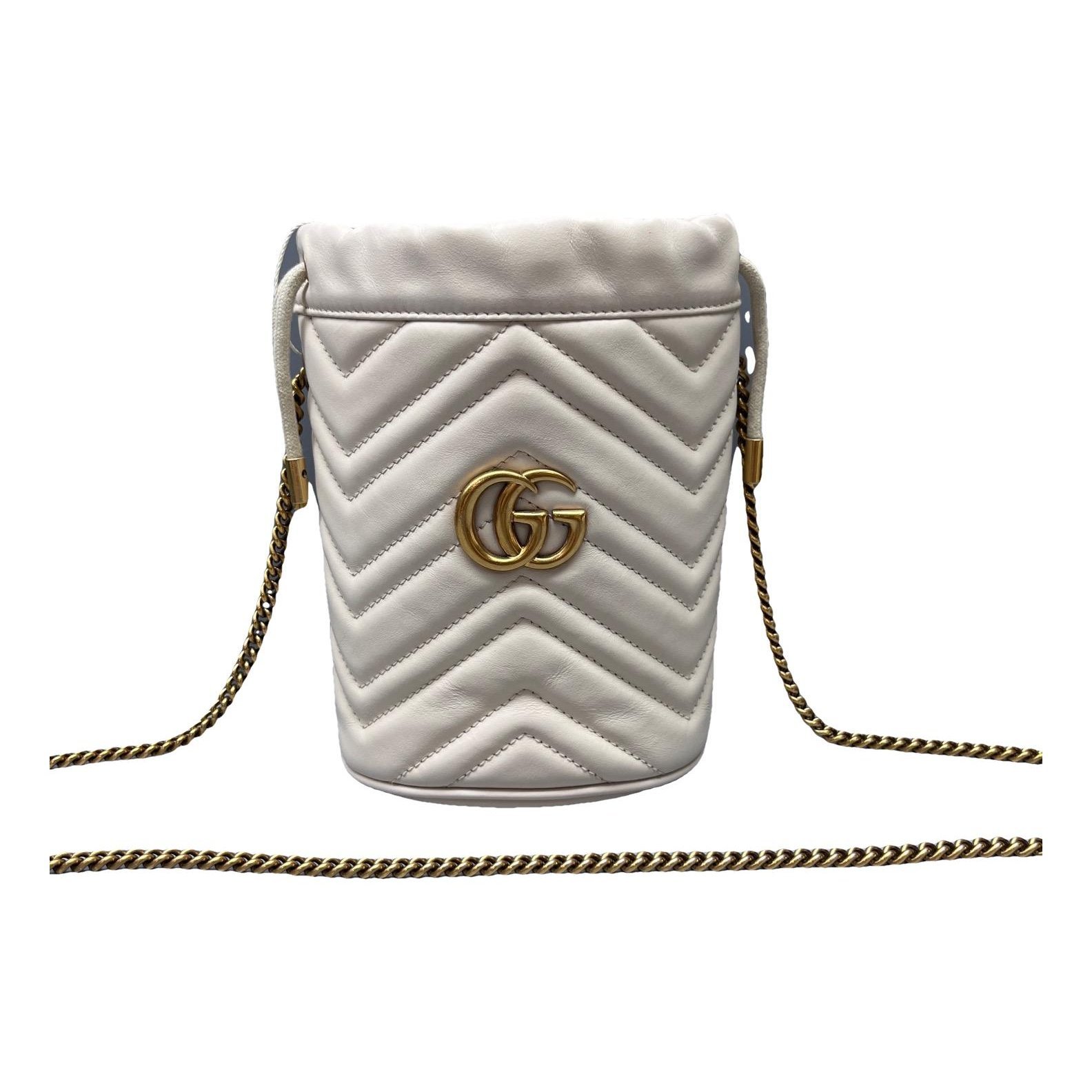 GG Marmont Chain Bucket leather handbag