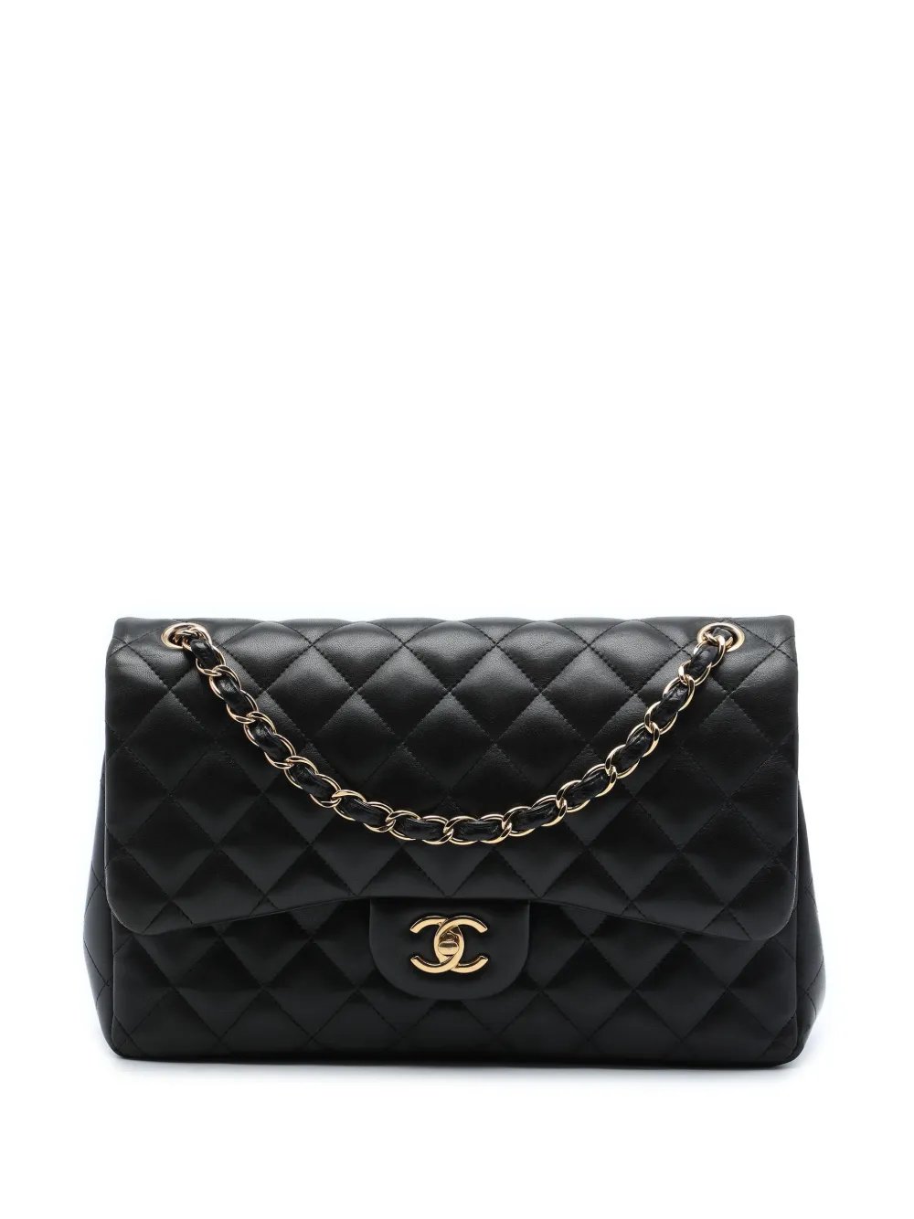 2010-2011 Jumbo Classic Lambskin Double Flap shoulder bag