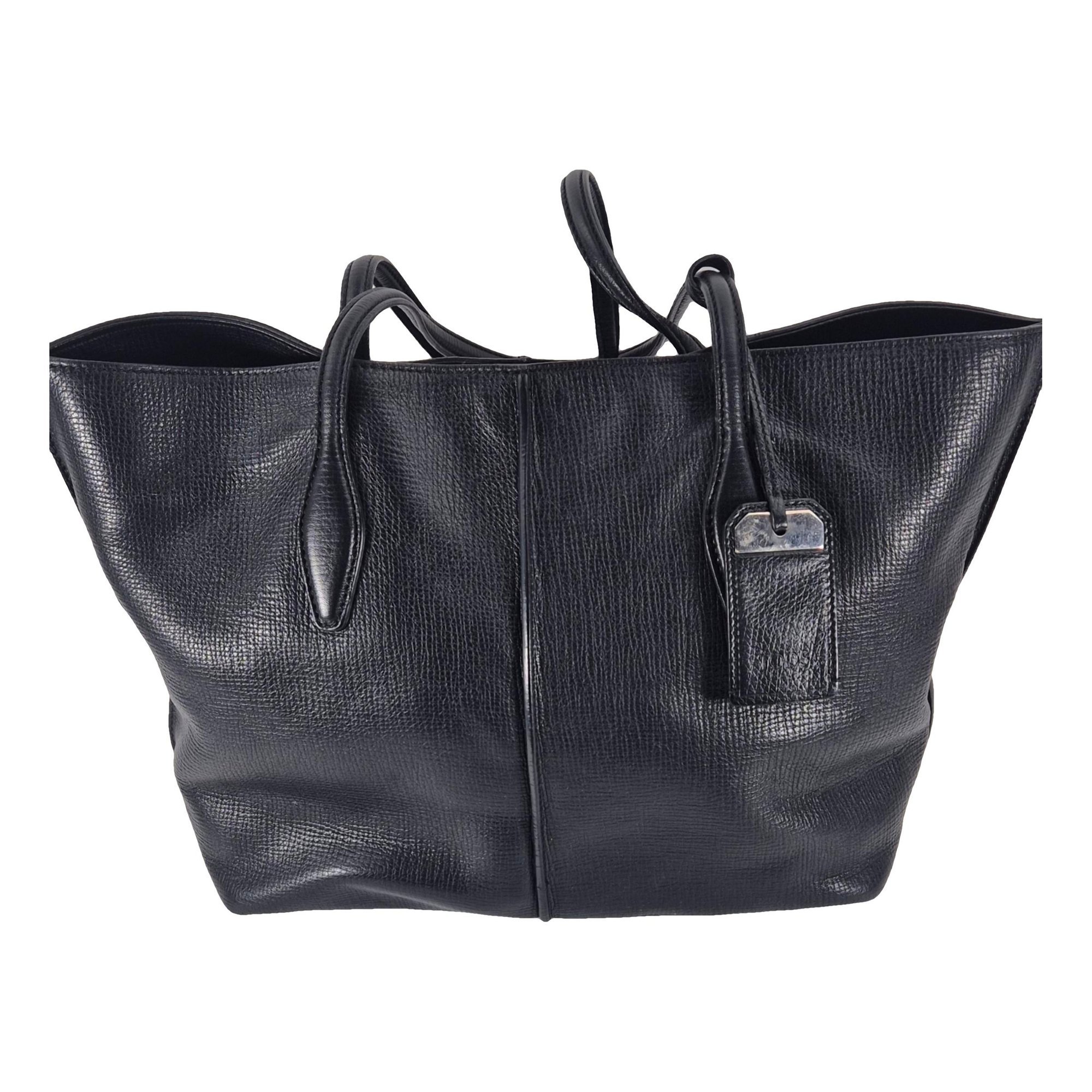 Shopping Media leather handbag
