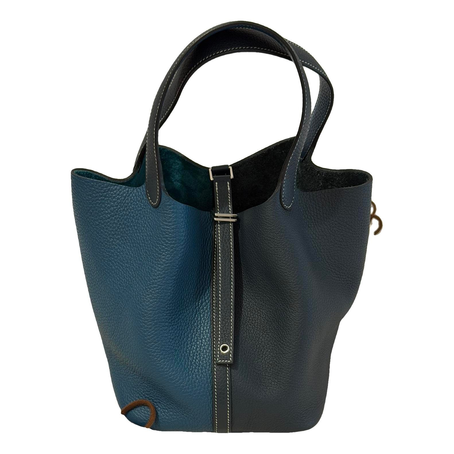 Picotin leather tote