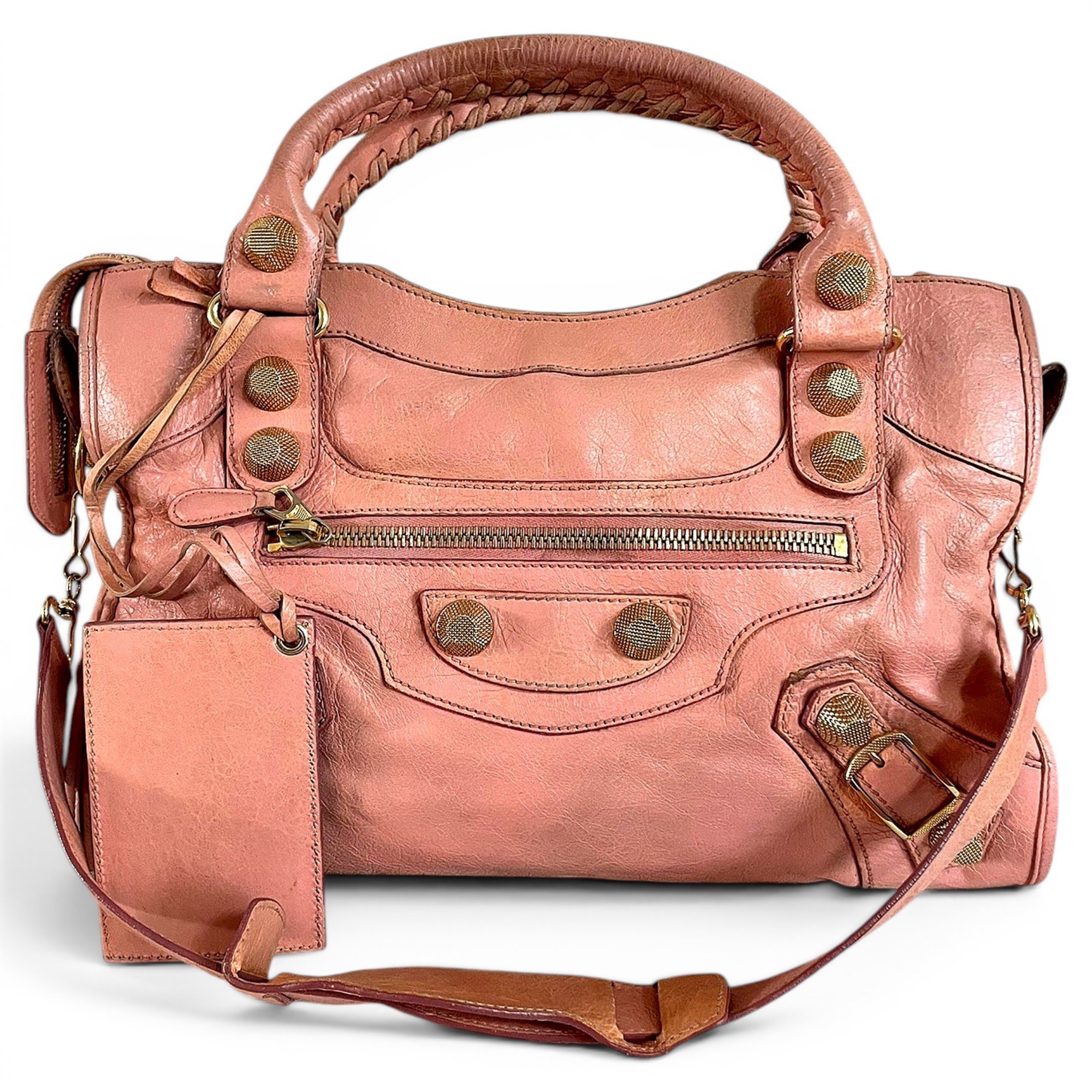 City leather handbag