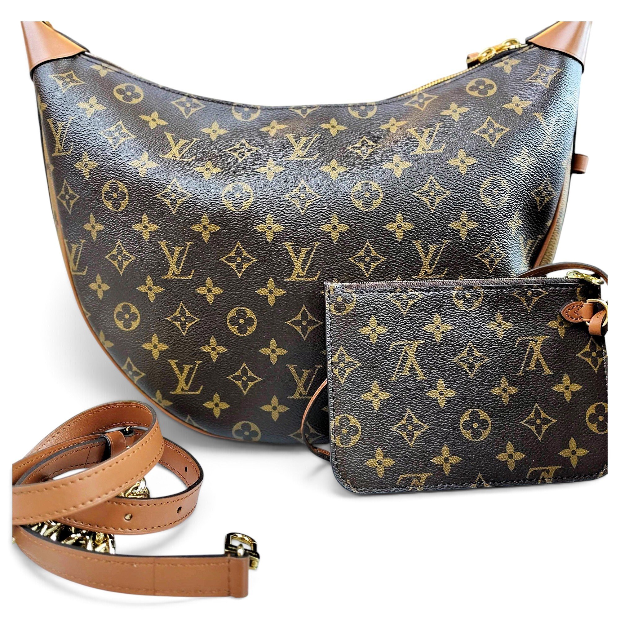 Loop leather handbag