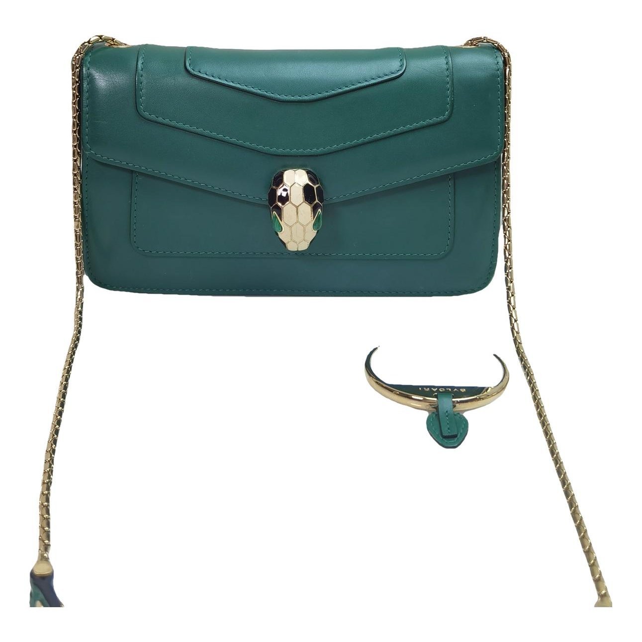 Serpenti leather handbag