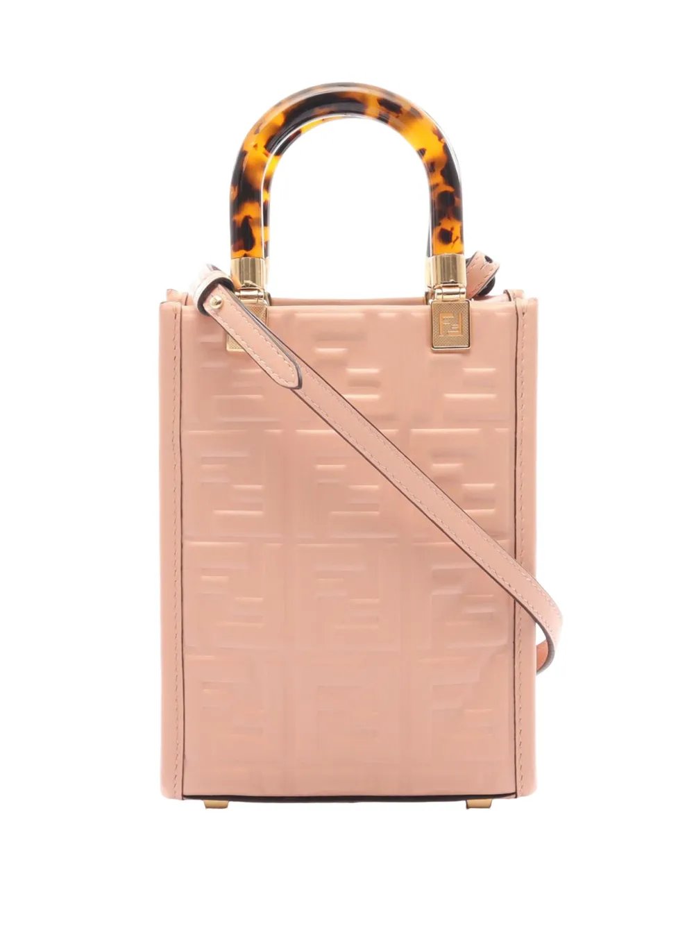 2010-2026 Mini Zucca Embossed Leather Sunshine Shopper Tote satchel