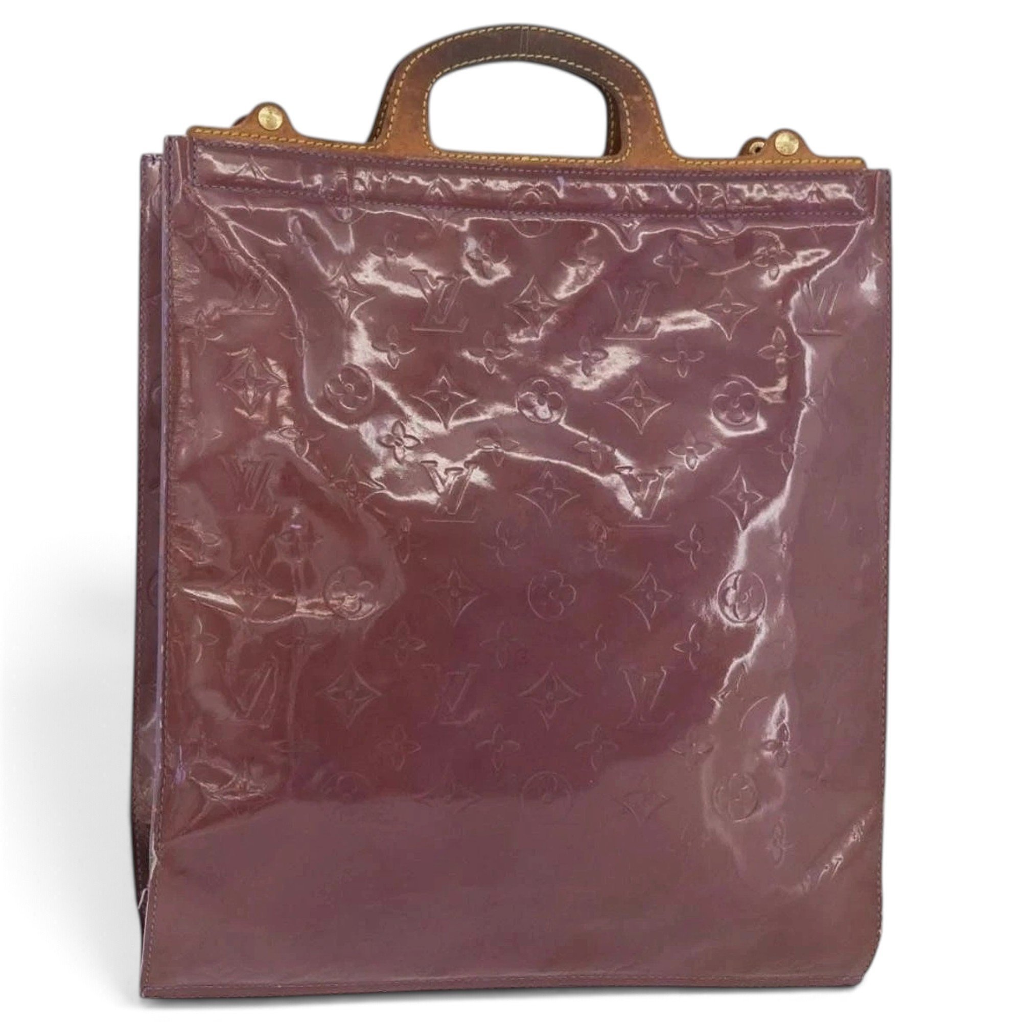 Patent leather tote