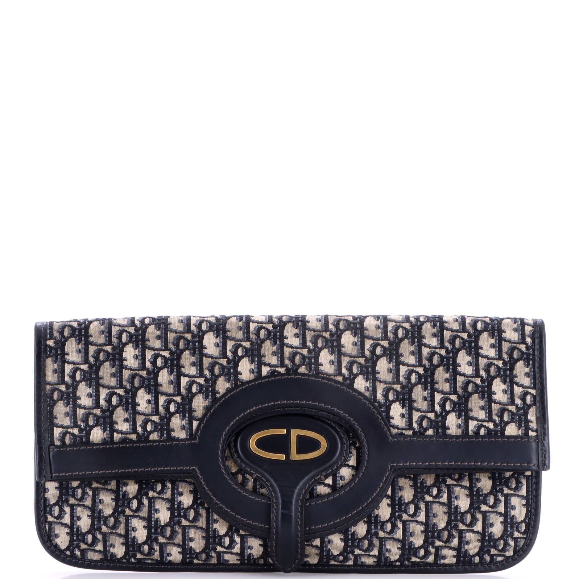 Fold Over Clutch Oblique Canvas