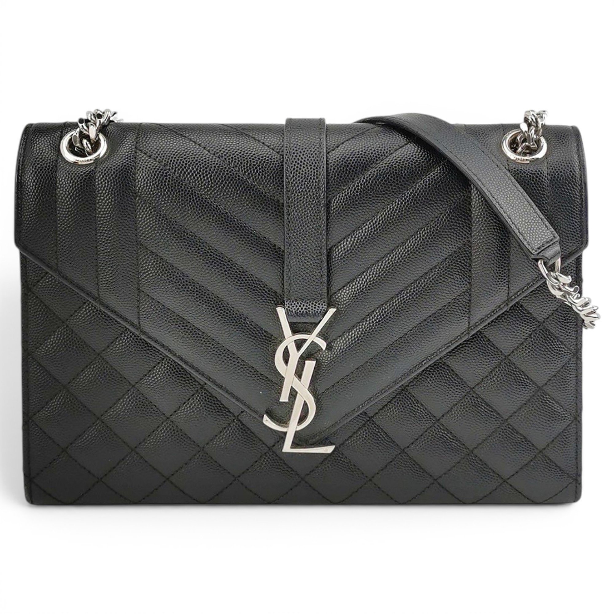 Envelope leather handbag