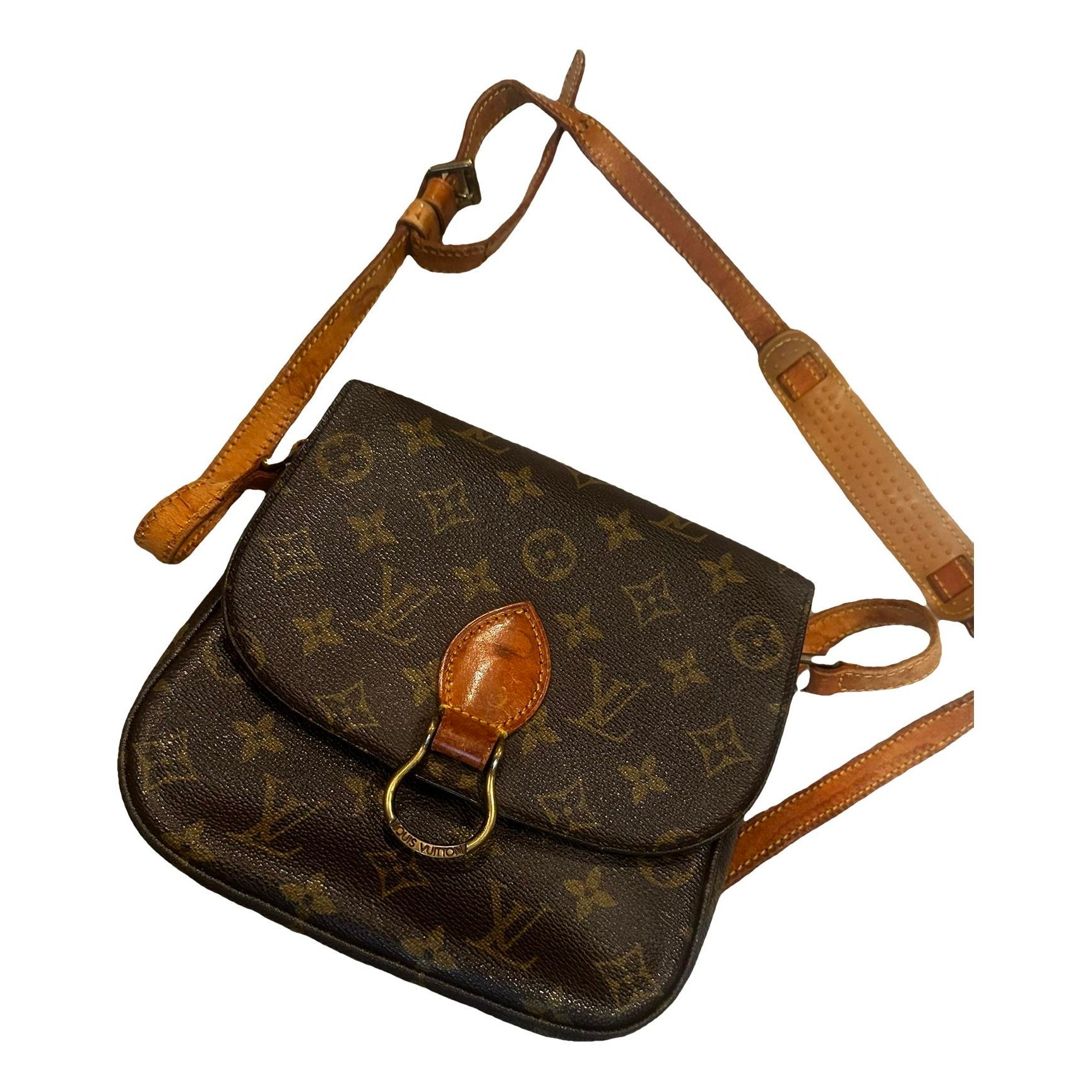 Cartouchière leather crossbody bag