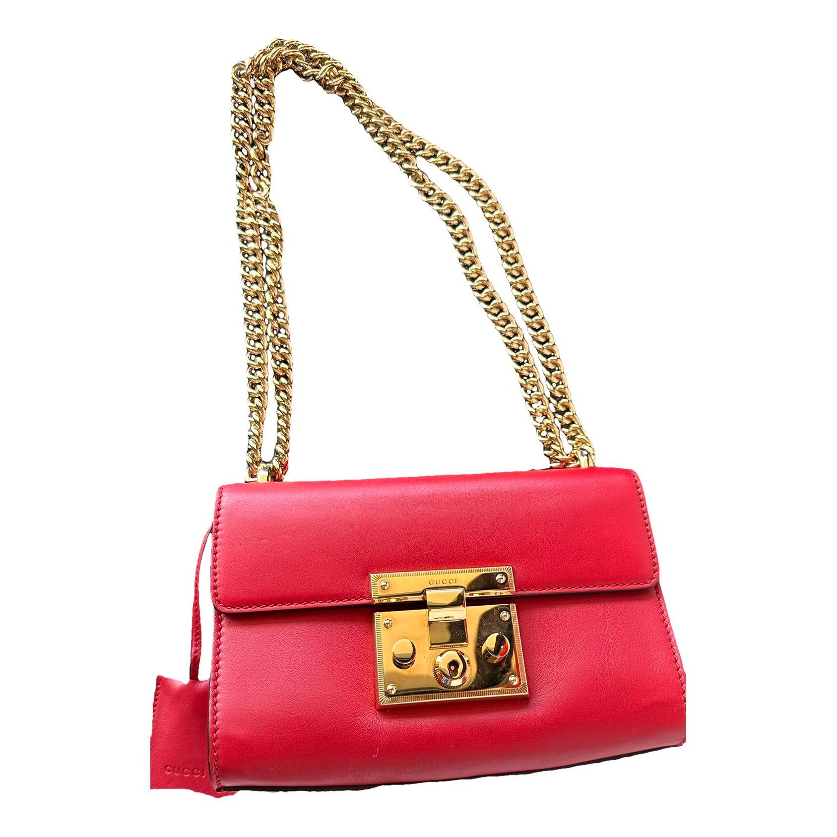 Padlock leather handbag
