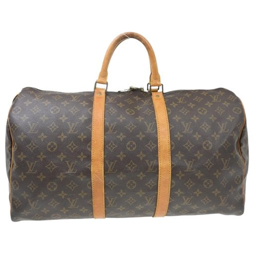 Keepall leather travel bag